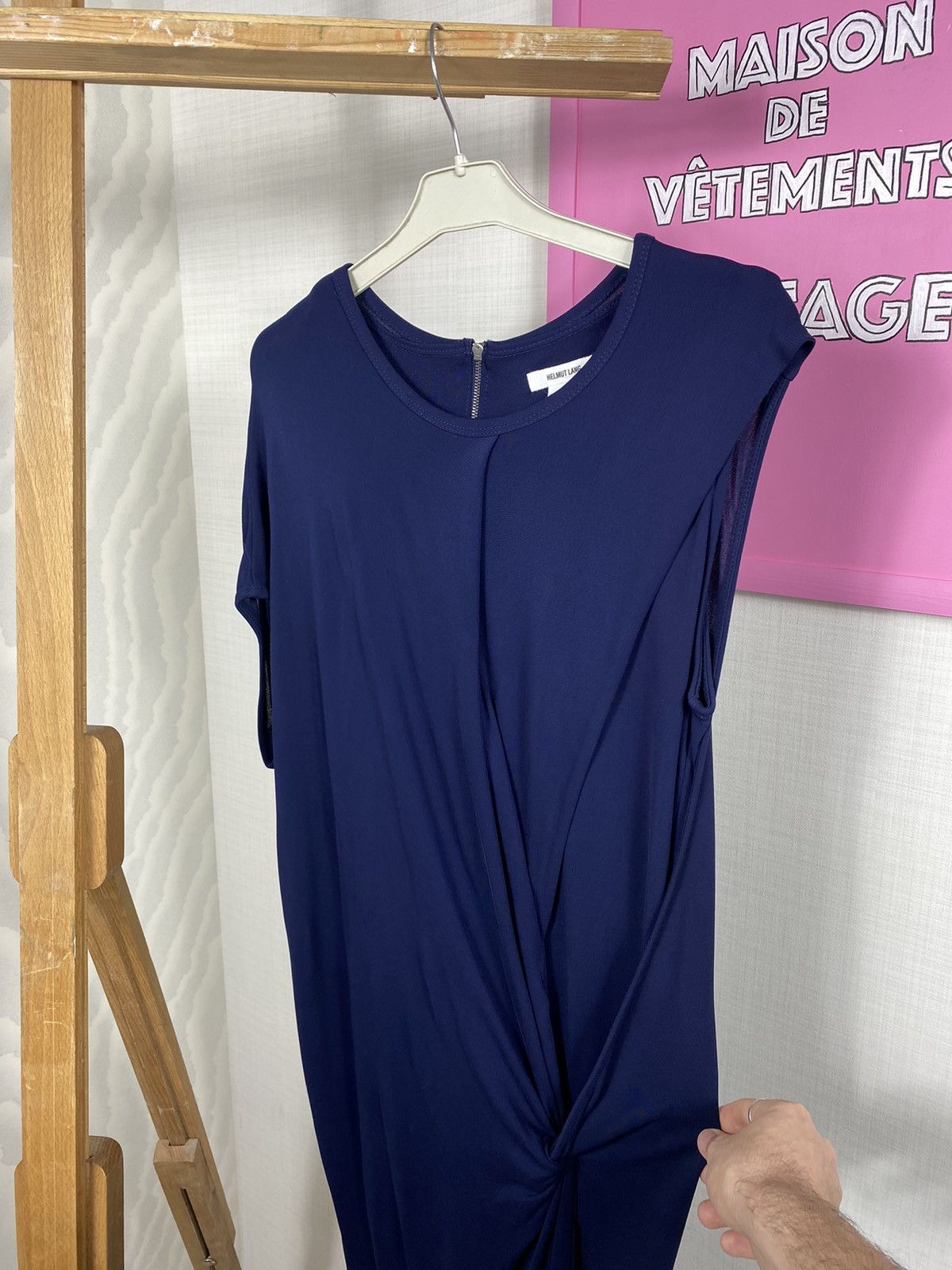 Designer × Helmut Lang Helmut Lang Asymmetrical Shoulder Dress Size M / US 6-8 / IT 42-44 - 7 Thumbnail