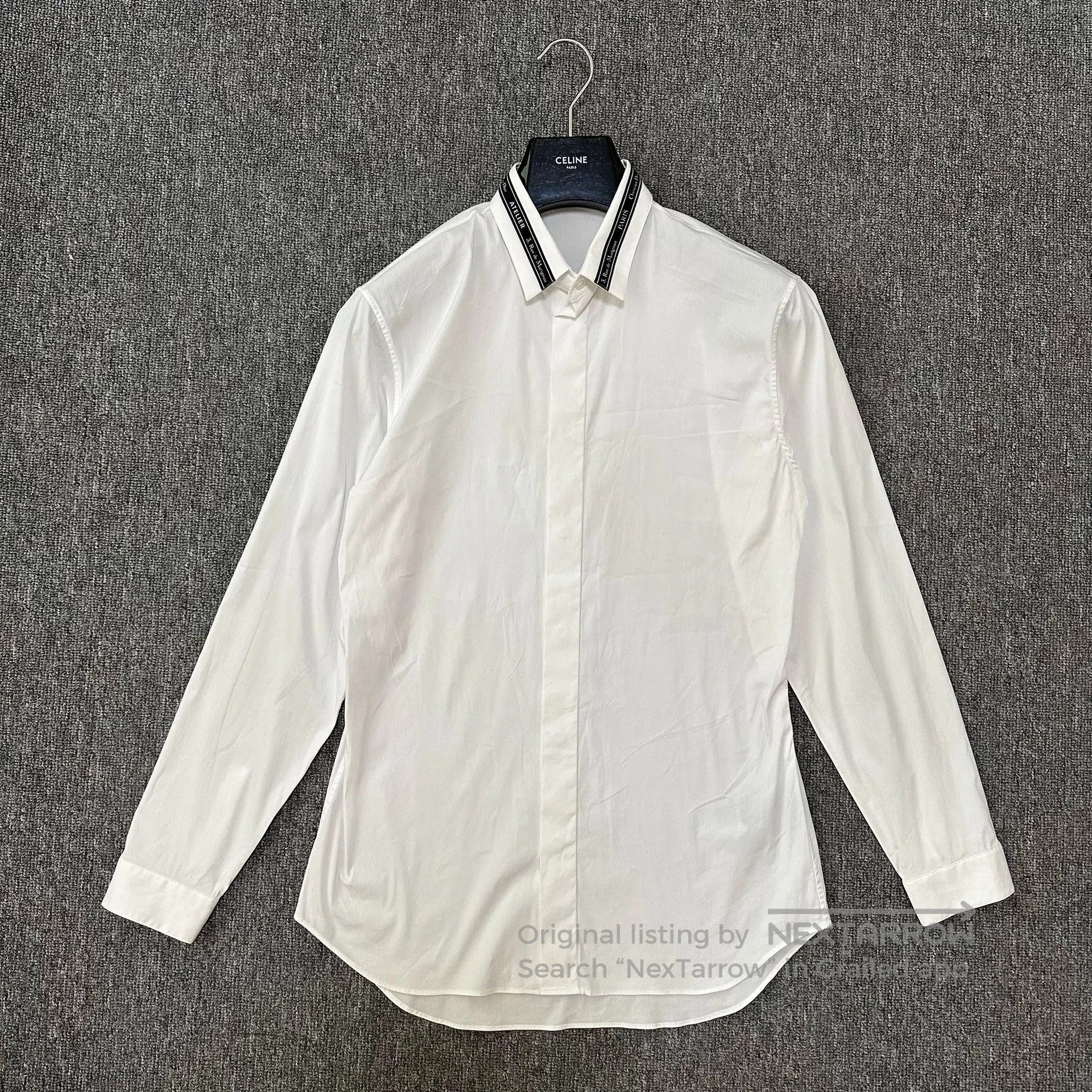 Dior Dior Collar Logo Long Sleeve Shirt. Size US M / EU 48-50 / 2 - 1 Thumbnail