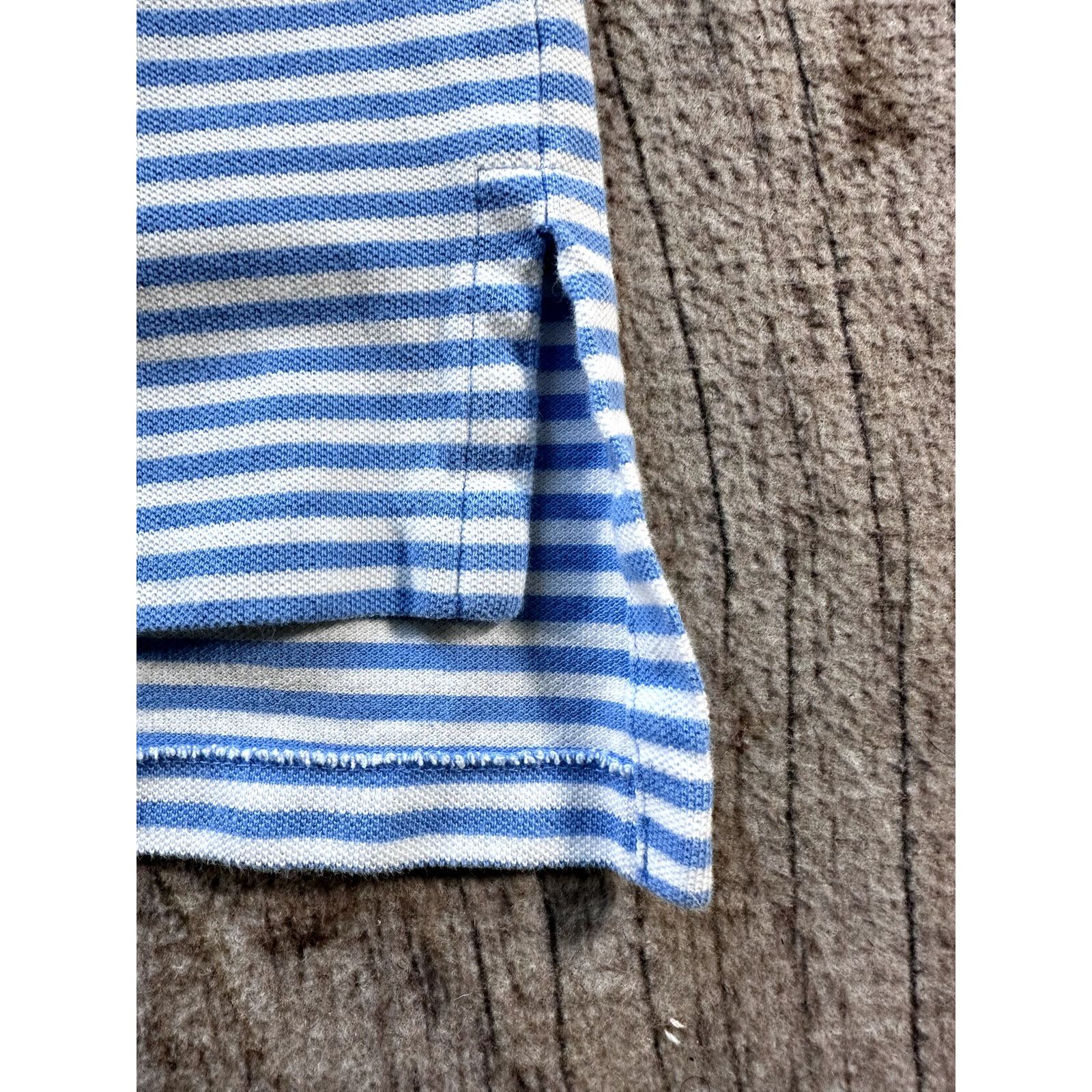 Polo Ralph Lauren Polo Ralph Lauren Blue Wht Striped Classic Fit Polo Shirt XL Size US XL / EU 56 / 4 - 5 Thumbnail