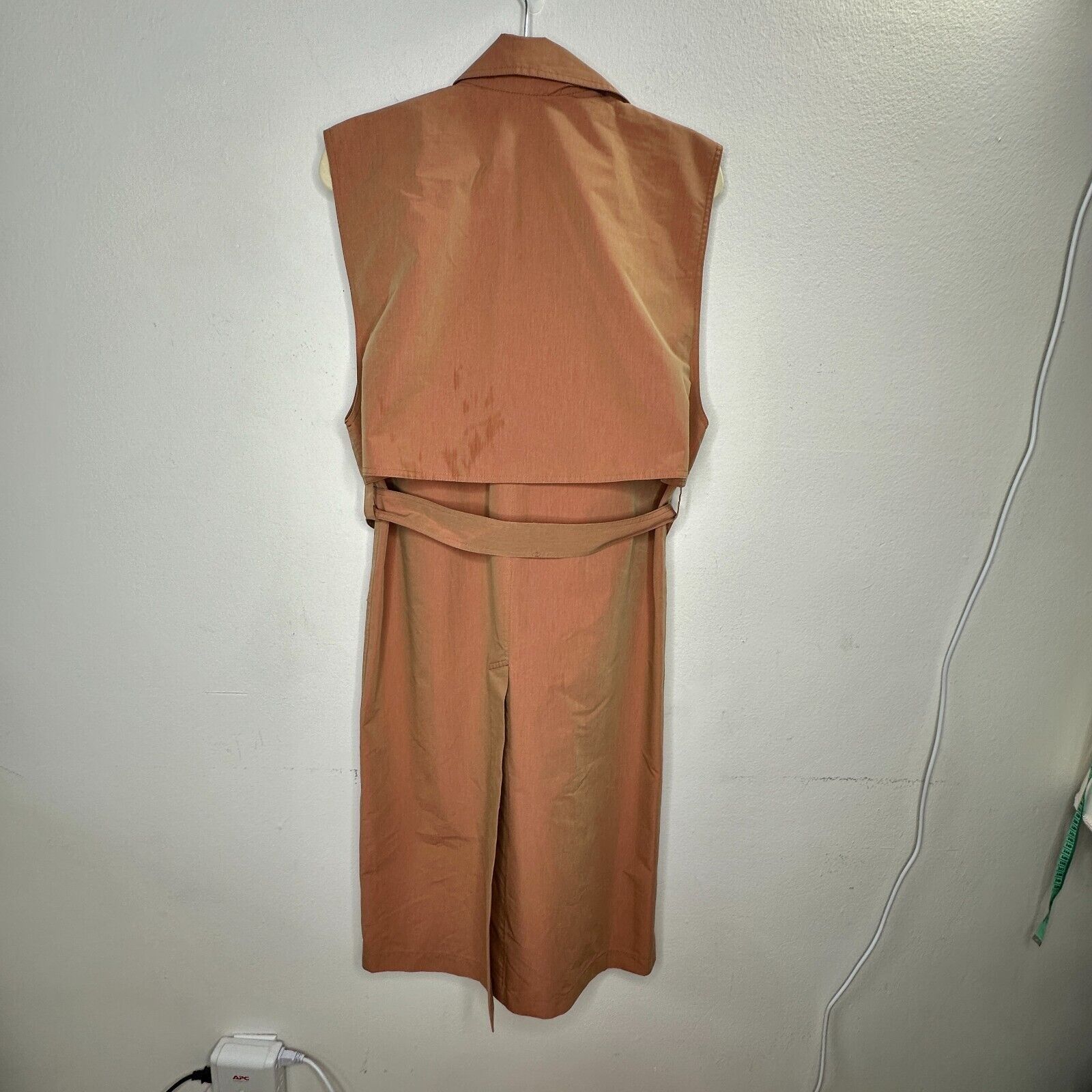 AERON Aeron Delray Peach Iridescent Sleeveless Button Trench Coat Size XS / US 0-2 / IT 36-38 - 4 Thumbnail
