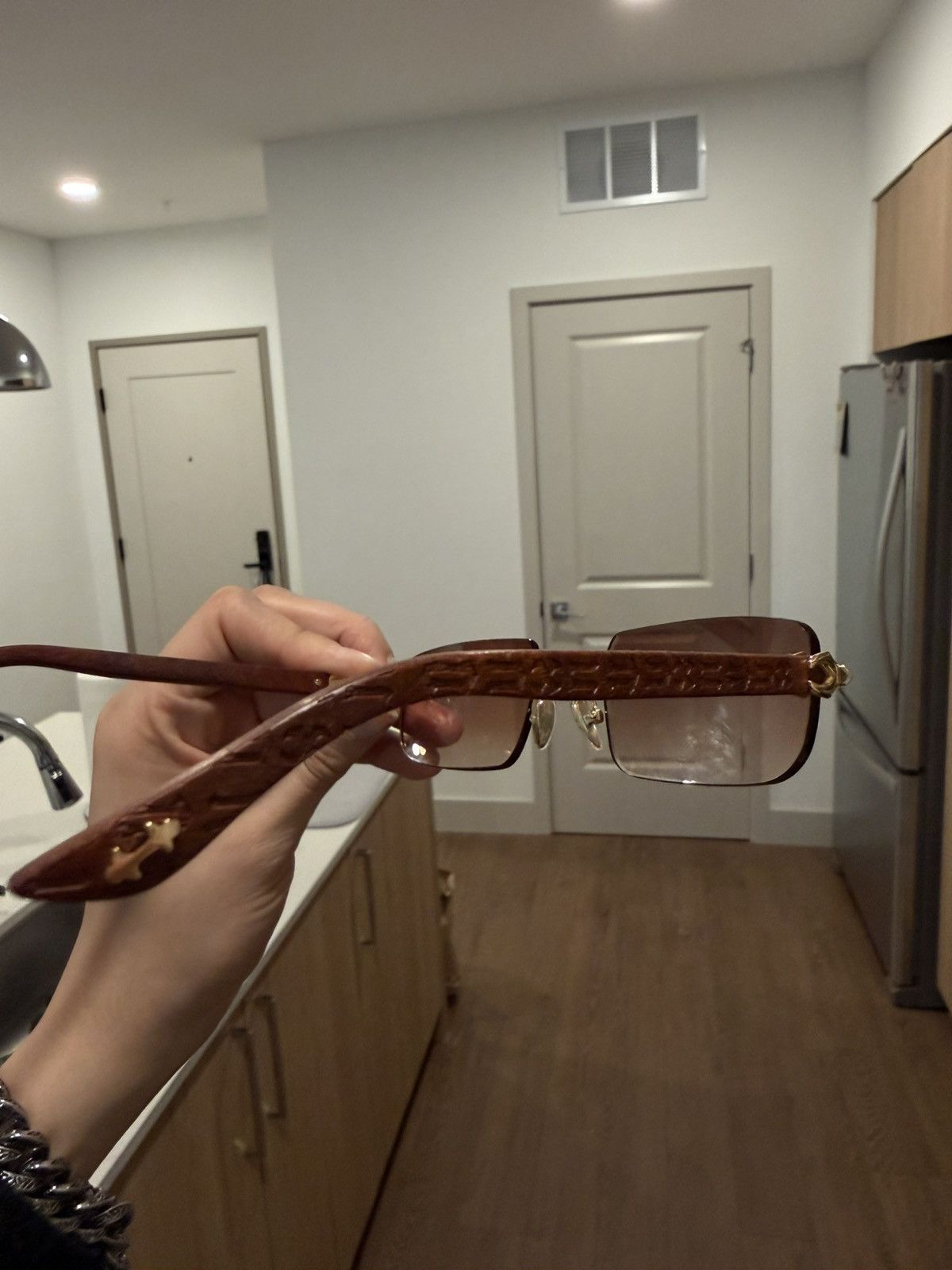 James Oro James Oro Brown Sunglasses Size ONE SIZE - 5 Thumbnail