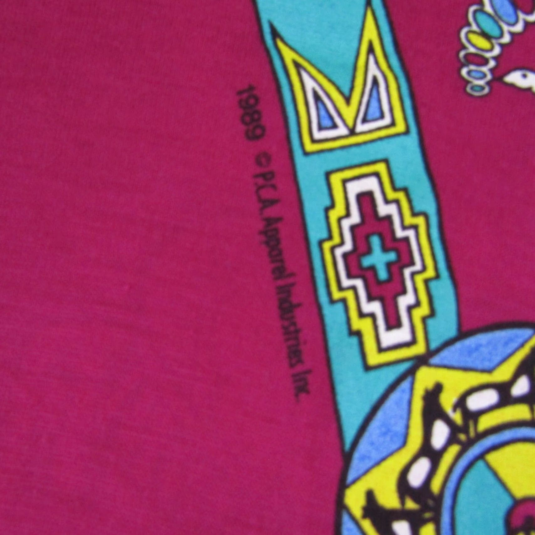 Native VINTAGE PCA Apparel Shirt Womens XS Pink Aztec Native Dream Catcher 80s Top Tee Size XS / US 0-2 / IT 36-38 - 3 Thumbnail