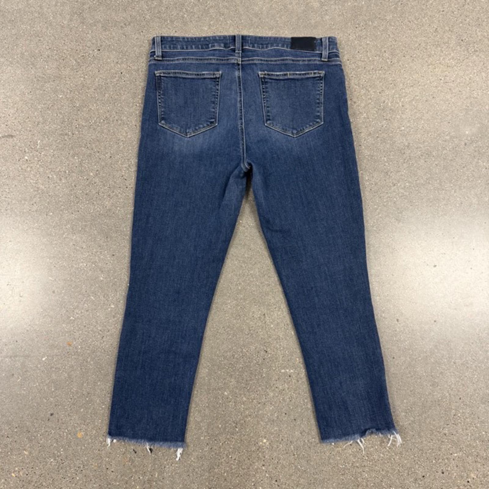 Paige Paige Skyline Skinny Crop Jean Raw Hem Premium Denim - 32 Size 32" / US 10 / IT 46 - 6 Thumbnail
