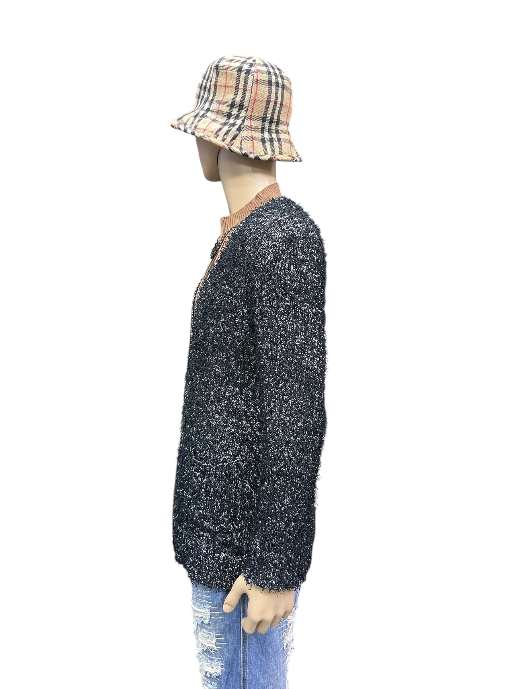 Seditionaries Black Peace Now Grunge Silver-Black Slit Thread Cardigan Size US S / EU 44-46 / 1 - 3 Thumbnail