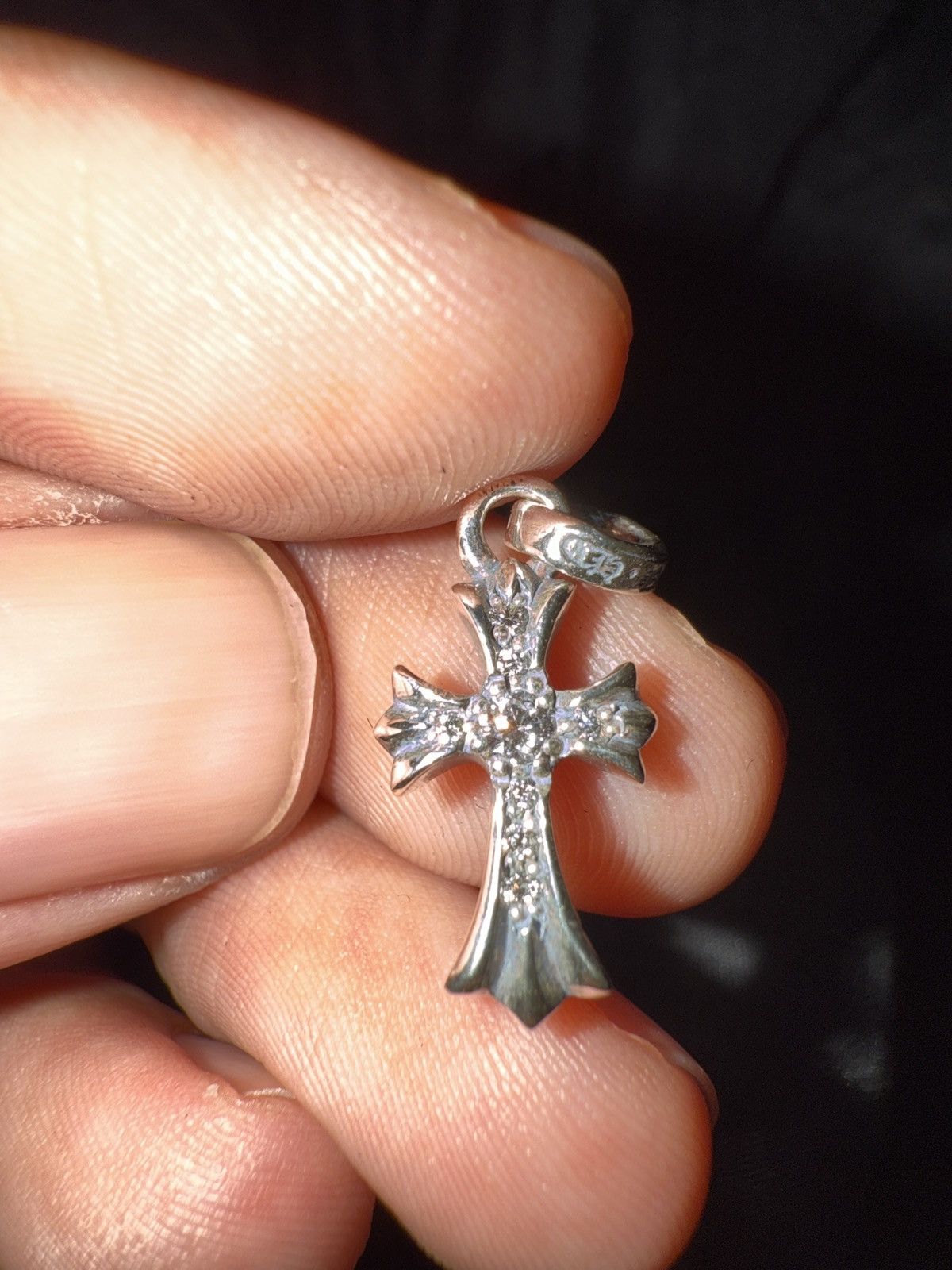 Baby Fat Pendant w/ Pave Diamonds