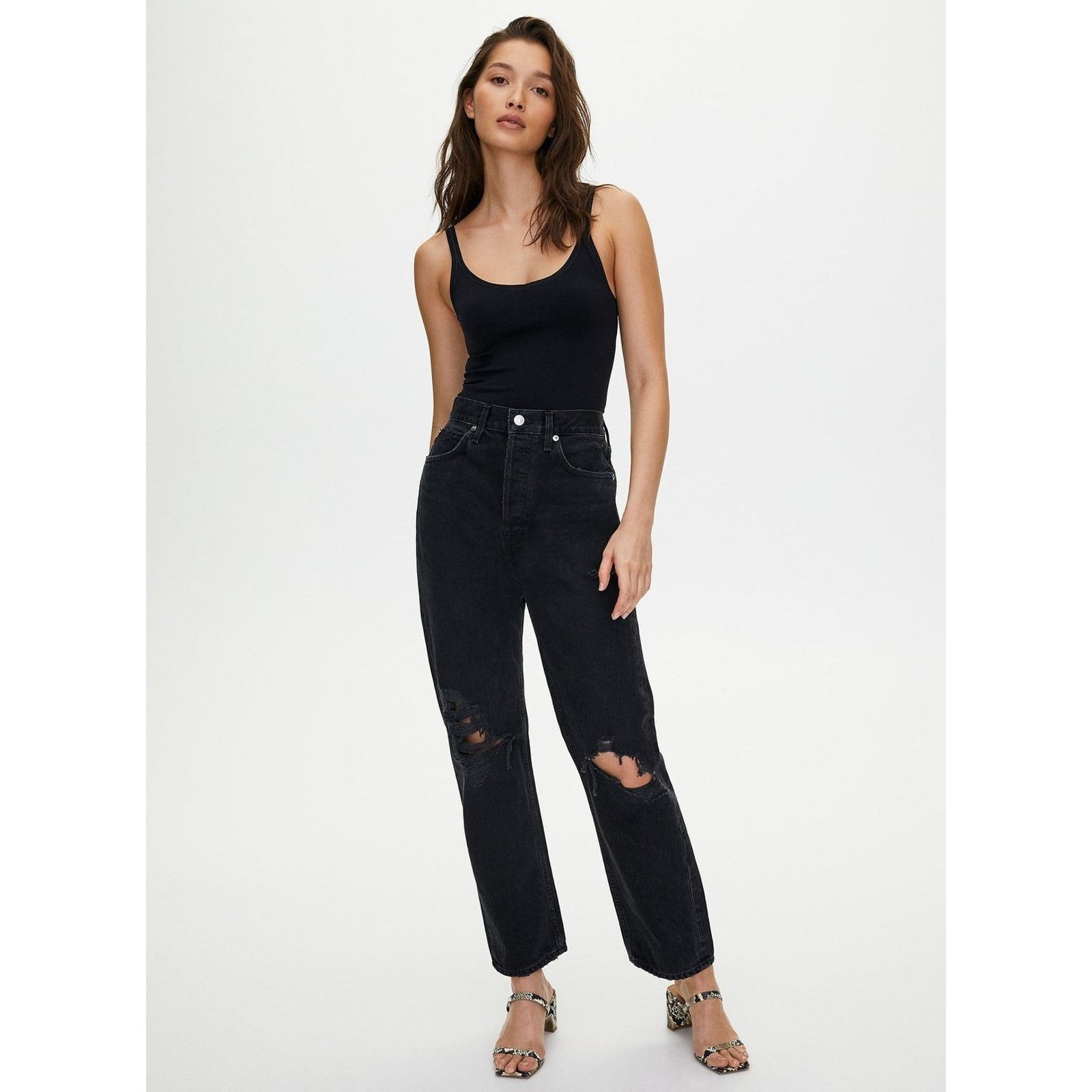 Agolde AGOLDE 90s Womens Mid Rise Loose Straight In Audio Size 27 Size 27" / US 4 / IT 40 - 1 Thumbnail