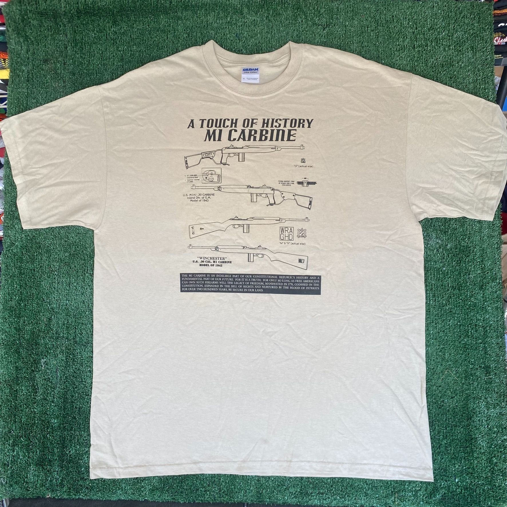 Gildan Vintage Y2K M1 Rifle Shirt Military History Guns Firearm Tee Size US XL / EU 56 / 4 - 1 Thumbnail