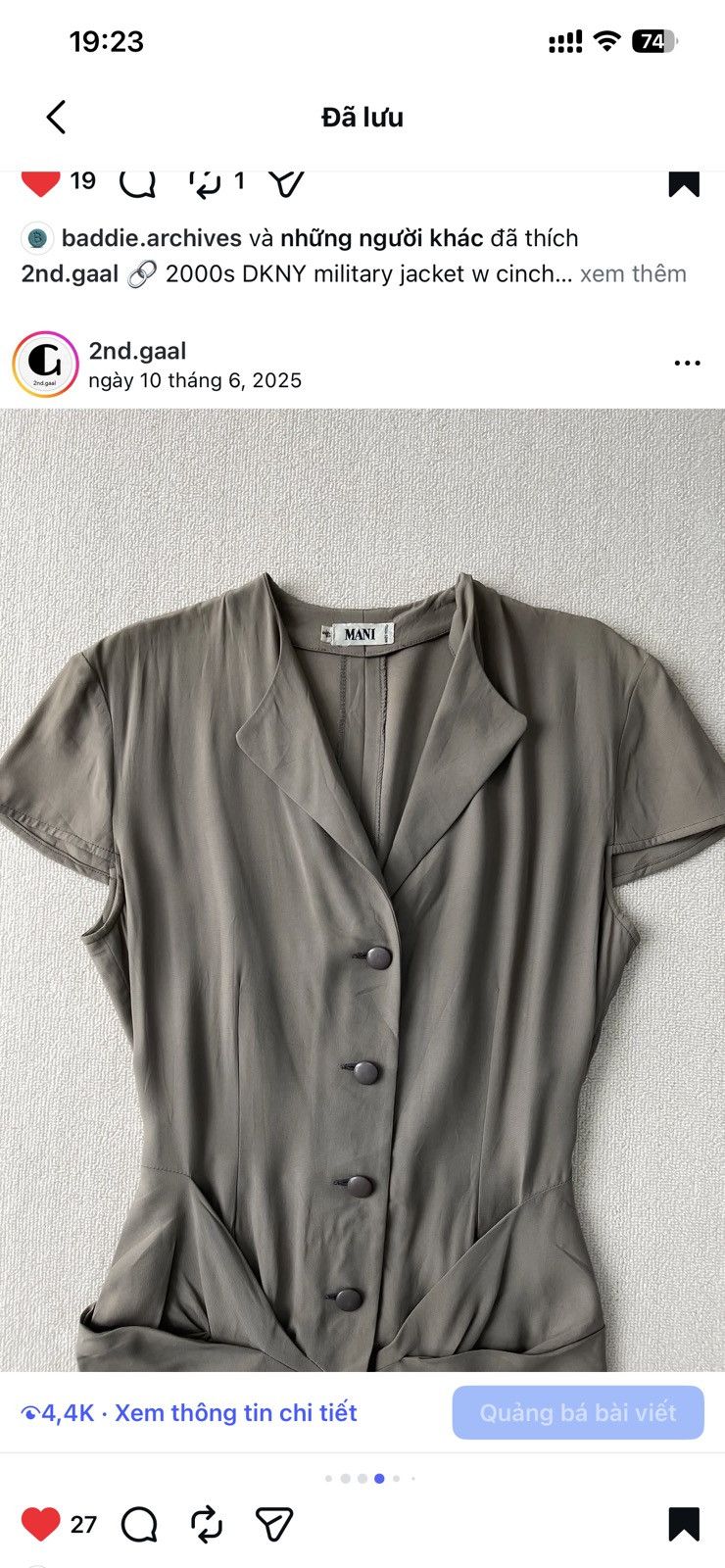 Giorgio Armani 80s Mani by Giorgio Armani longline pleated-waist blazer Size S / US 4 / IT 40 - 8 Thumbnail