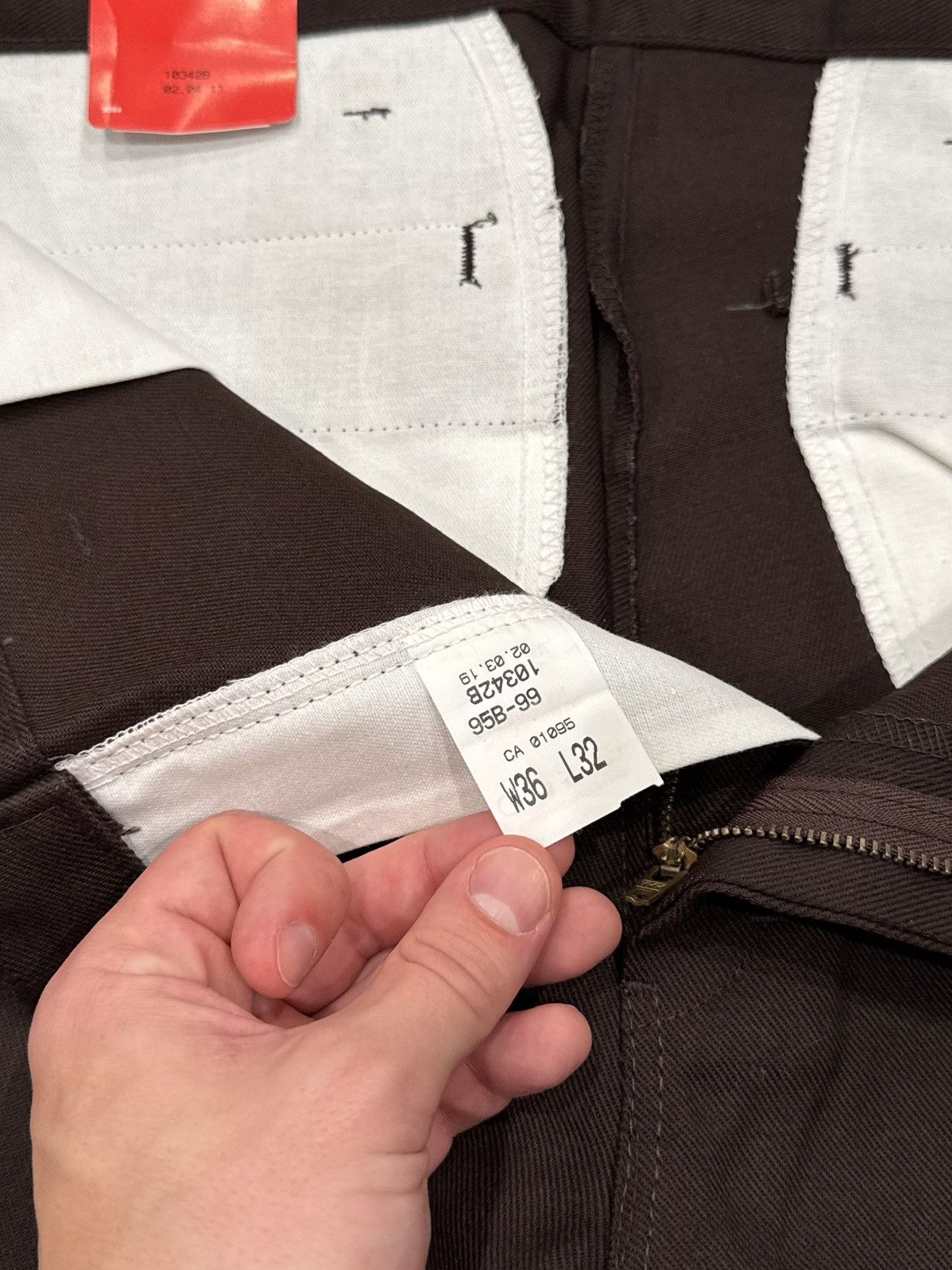 Dickies Vintage Deadstock Dickies Brown Casual Work Pants Size 36x32 Size US 36 / EU 52 - 6 Thumbnail
