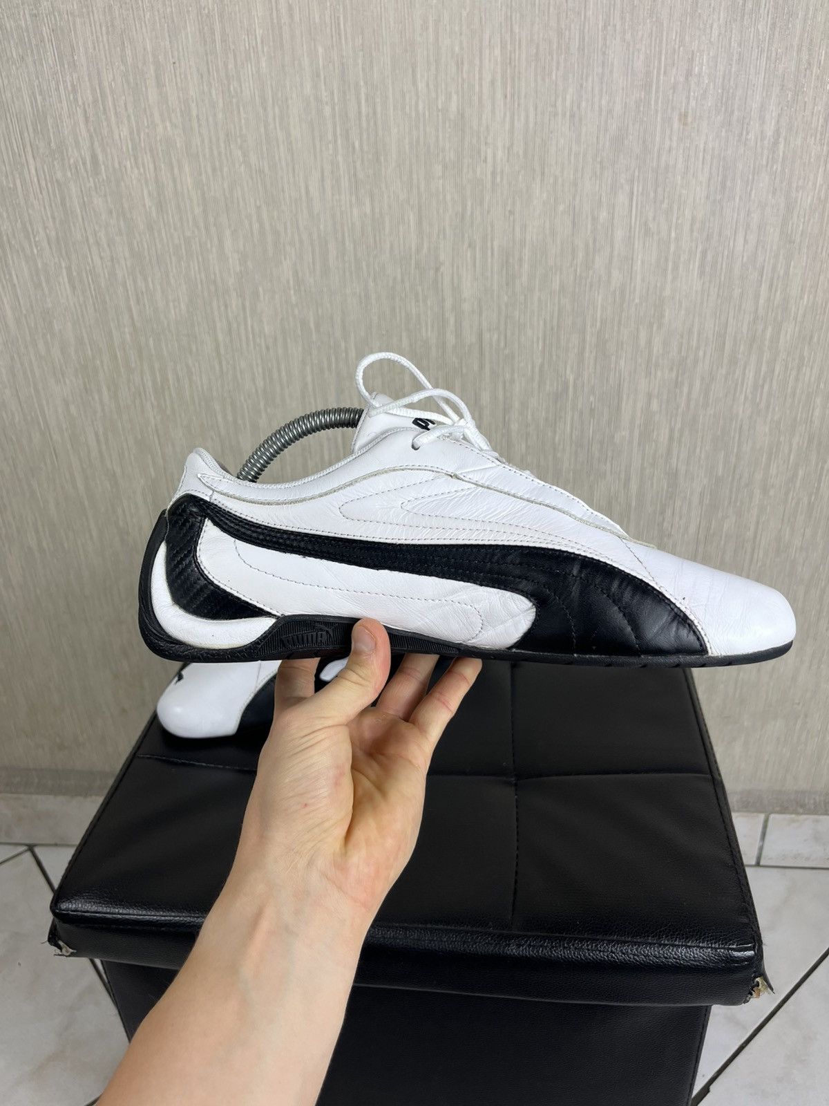 Puma × Vintage Vintage Puma leather y2k speed cat shoes low sneakers racing Size US 9.5 / EU 42-43 - 15 Thumbnail
