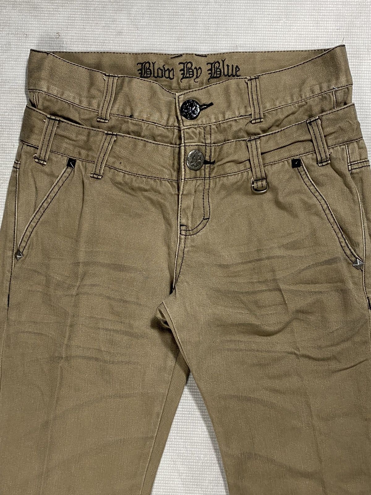 If Six Was Nine × Japanese Brand × Le Grande Bleu (L.G.B.) Blom by blue double waist faded flare jeans Size US 32 / EU 48 - 3 Thumbnail