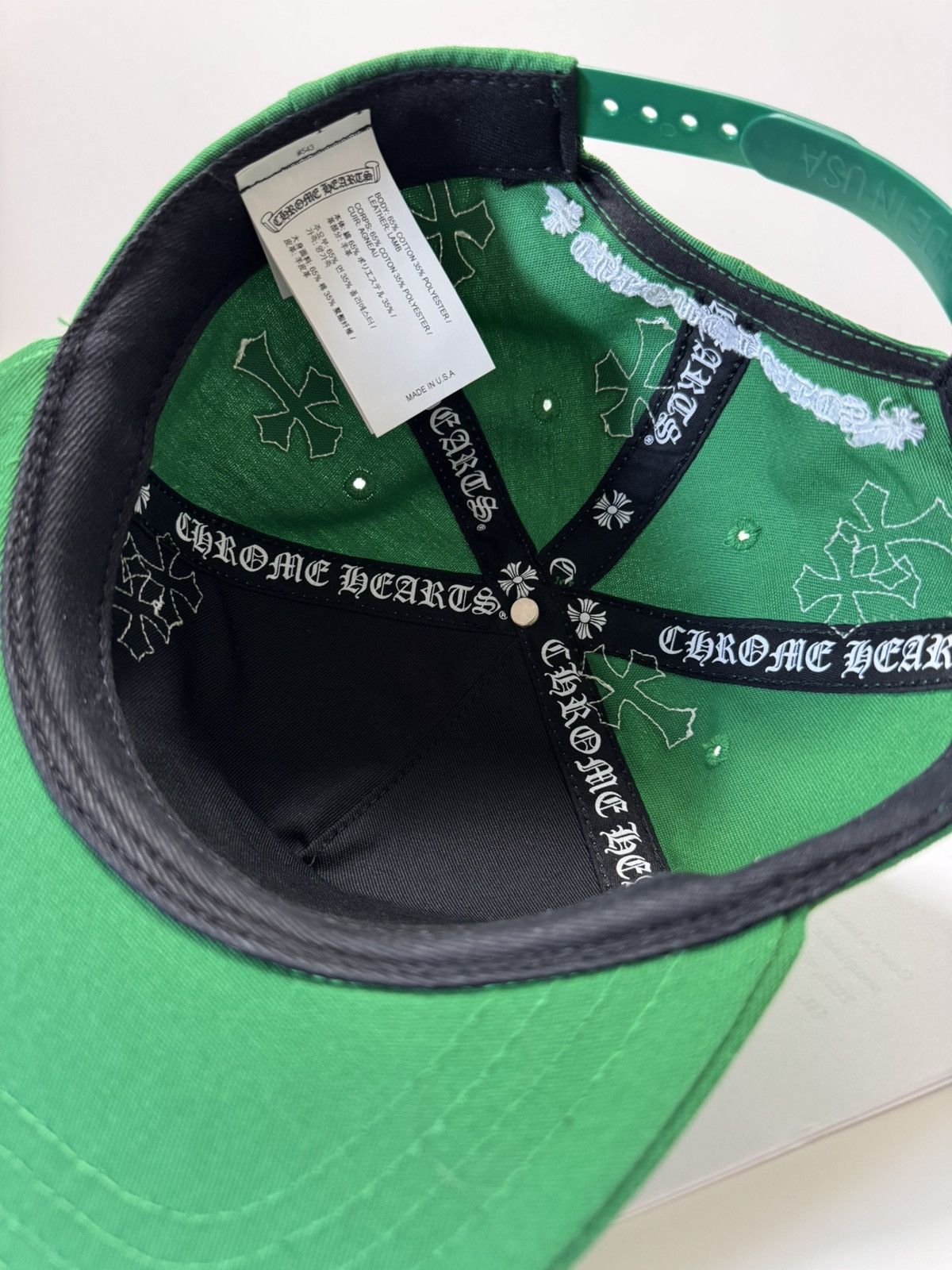 Chrome Hearts Chrome Hearts Green Cross Patch Hat Size ONE SIZE - 6 Thumbnail