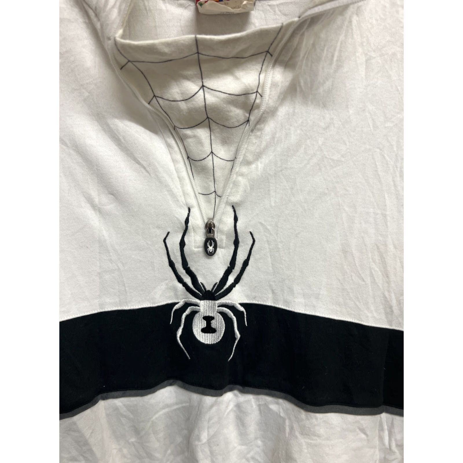 Spyder Spyder Mens Half Zip Pullover White Black Large L 1/2 Zip Mock Neck Logo Sweater Seasonal Winter Fall Spring Casual Workwear Size US L / EU 52-54 / 3 - 2 Thumbnail