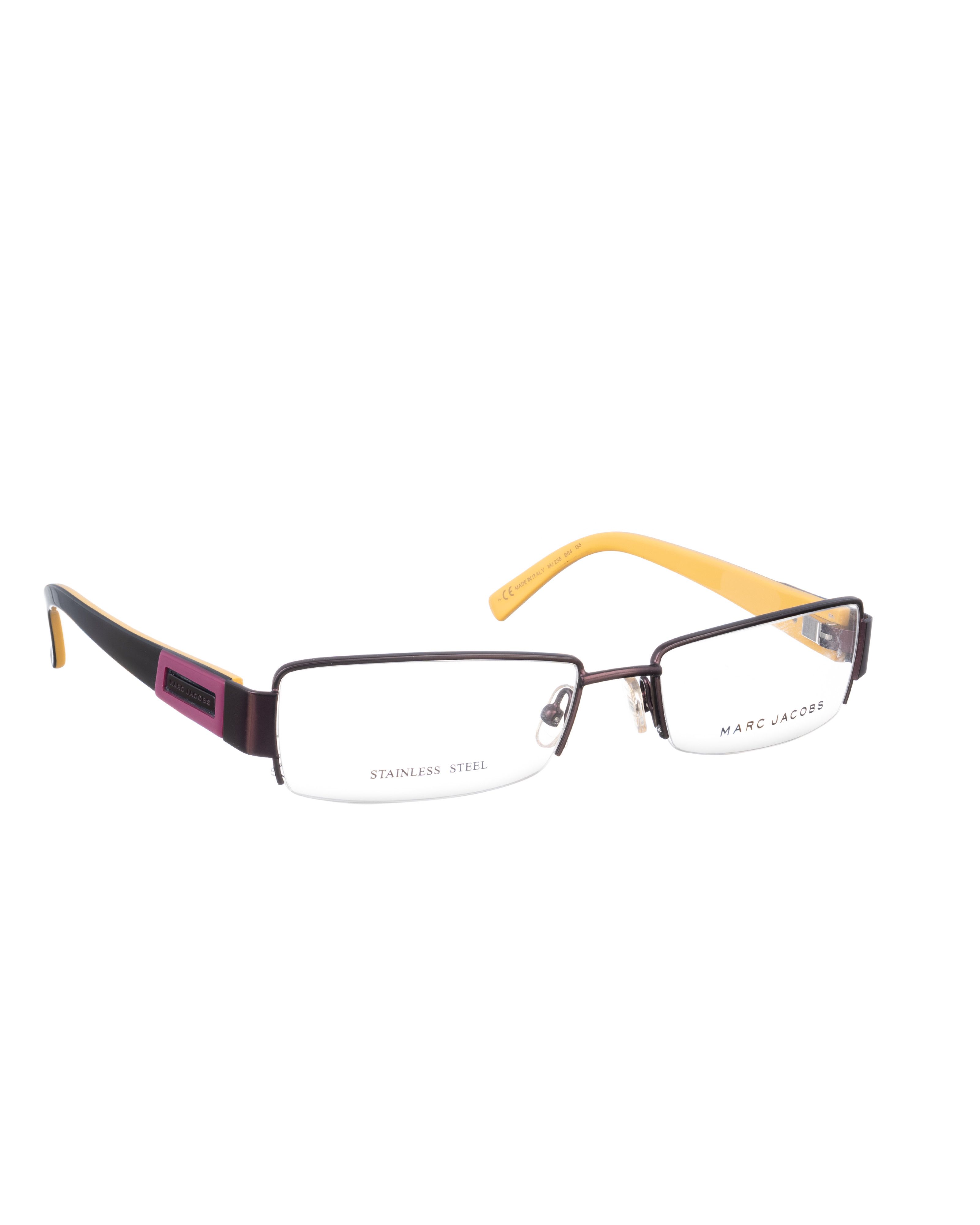 Marc Jacobs 00s Half Rim Yellow and Brown Glasses