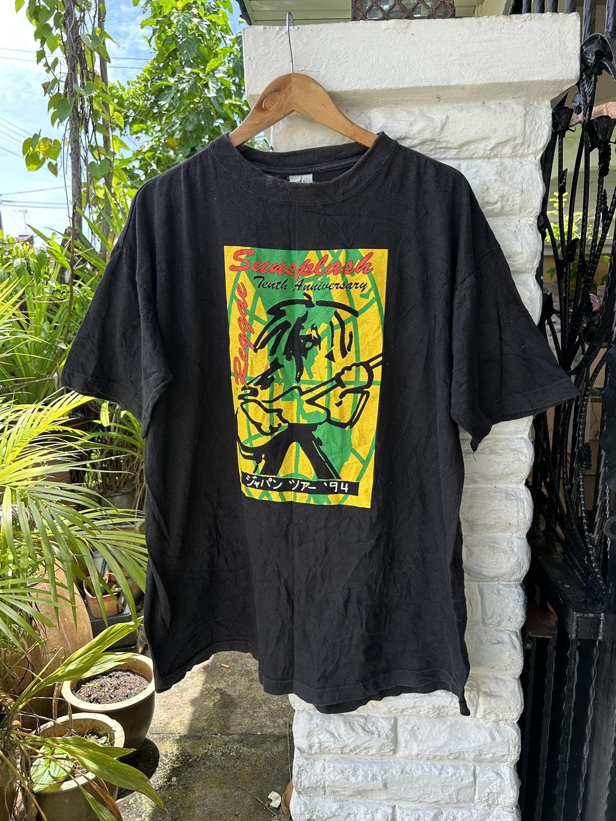 image of Band Tees x I Hate Reggae Music I Hate It 90's Reaggae Sunsplash Tenth Anniversary in Black (Size X