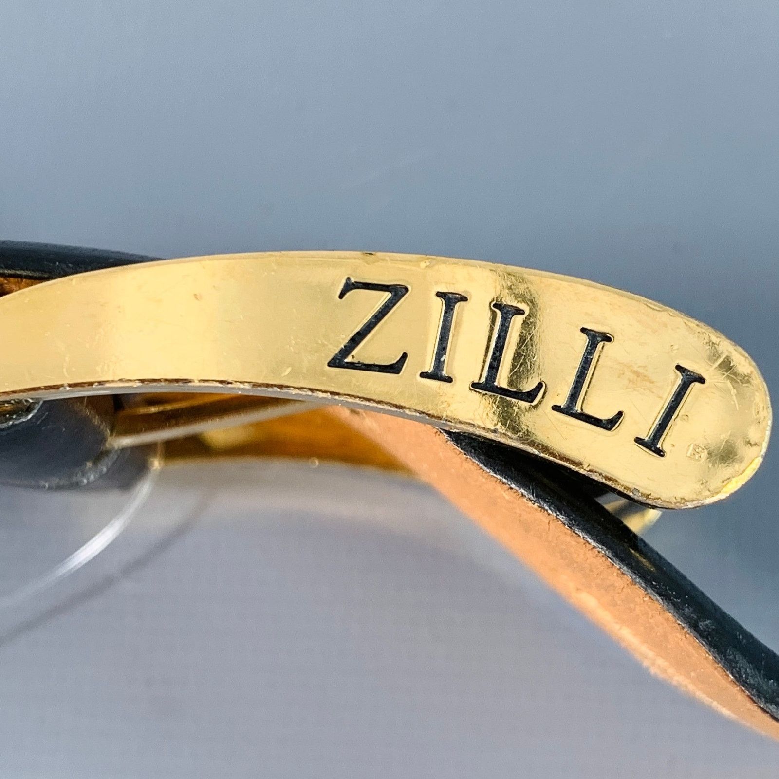 Zilli ZILLI Size 40 Black Gold Logo Leather Belt Size ONE SIZE - 5 Thumbnail