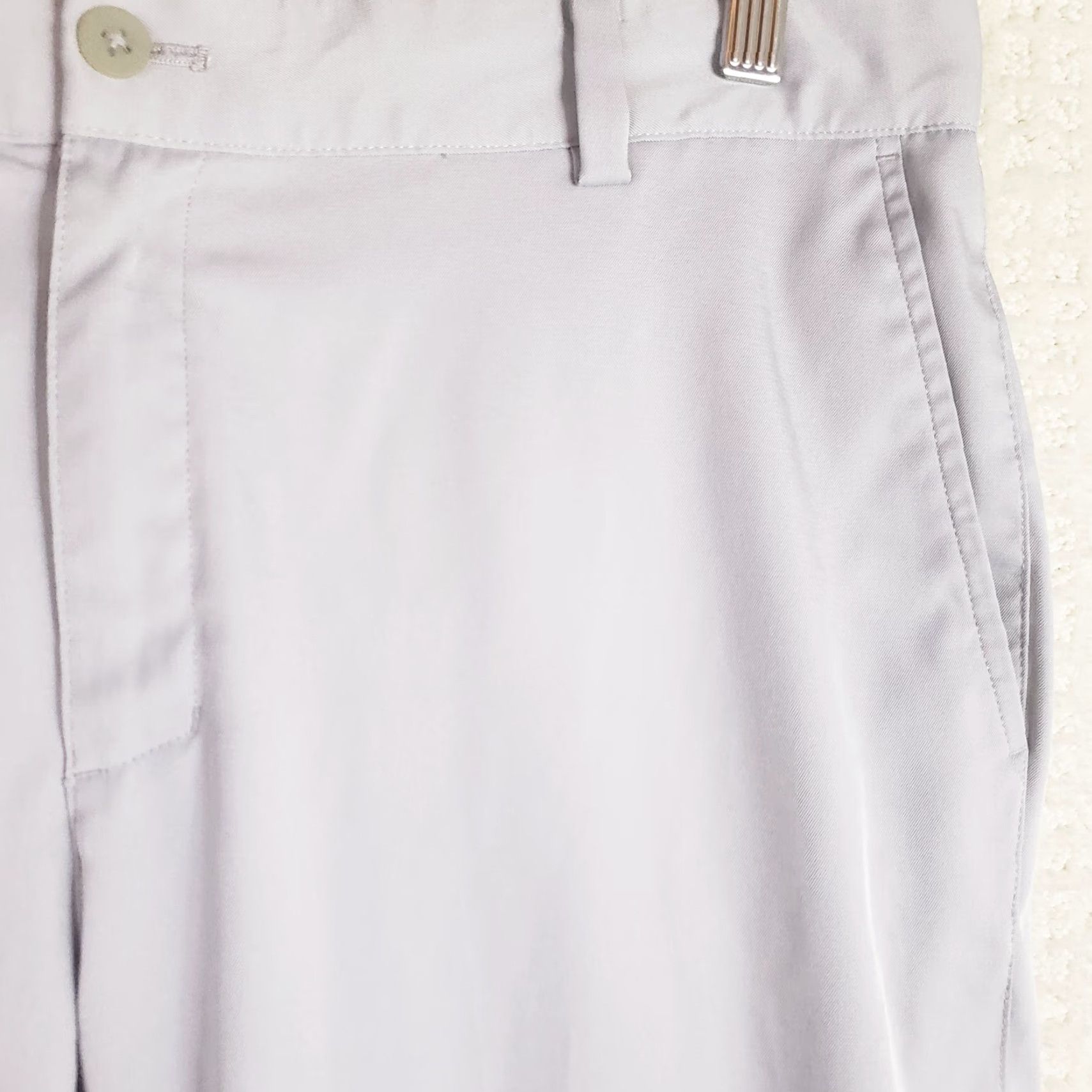 Nike Nike Dri-Fit Golf Pants Mens 34x32 Gray Flat Front Chino Slim Regular Waist 34 Inseam 32 Logo Button Pockets Size US 34 / EU 50 - 5 Thumbnail