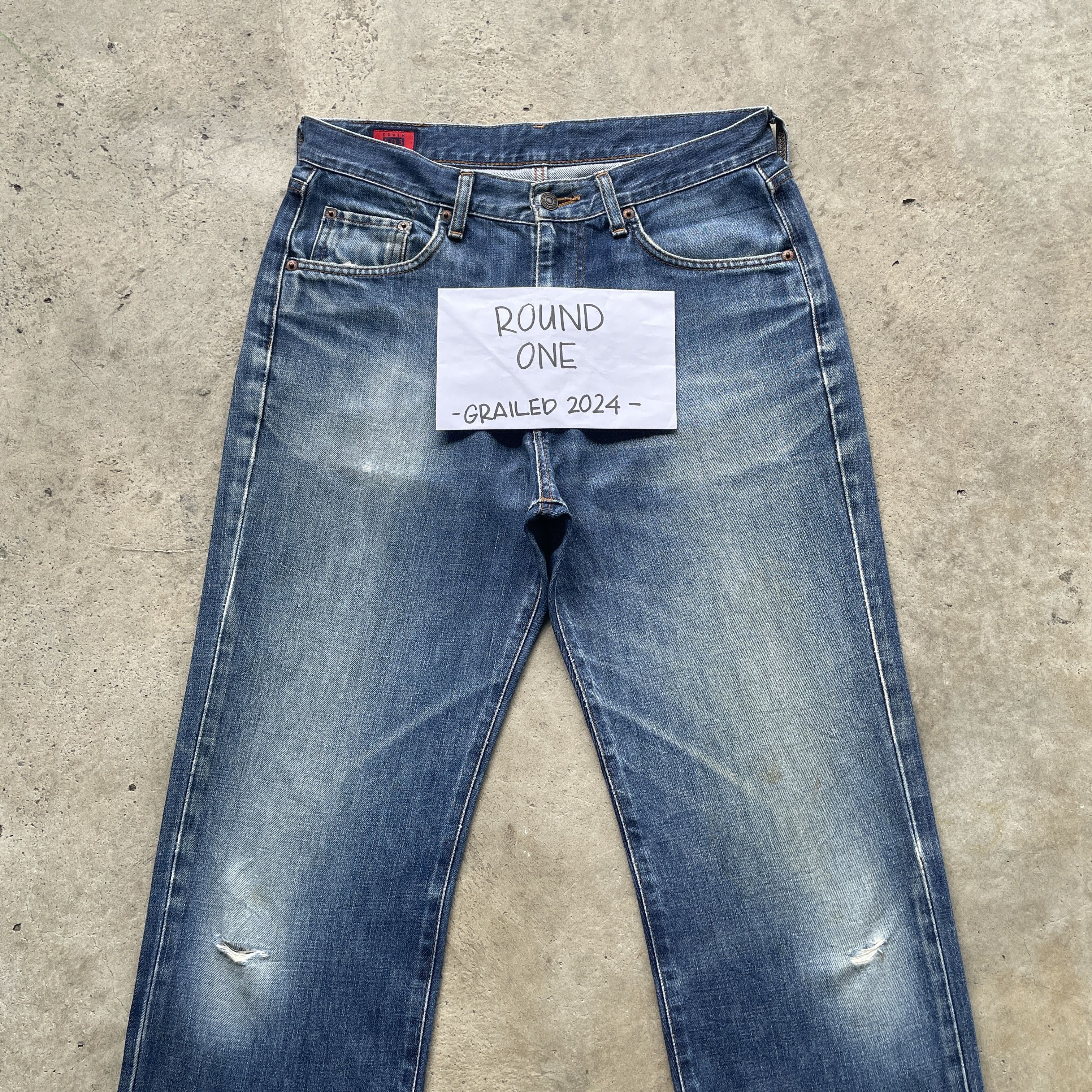 Edwin × Japanese Brand W31 VINTAGE EDWIN 503 JEANS FADED DENIM DISTRESSED PANTS Size US 31 - 3 Thumbnail