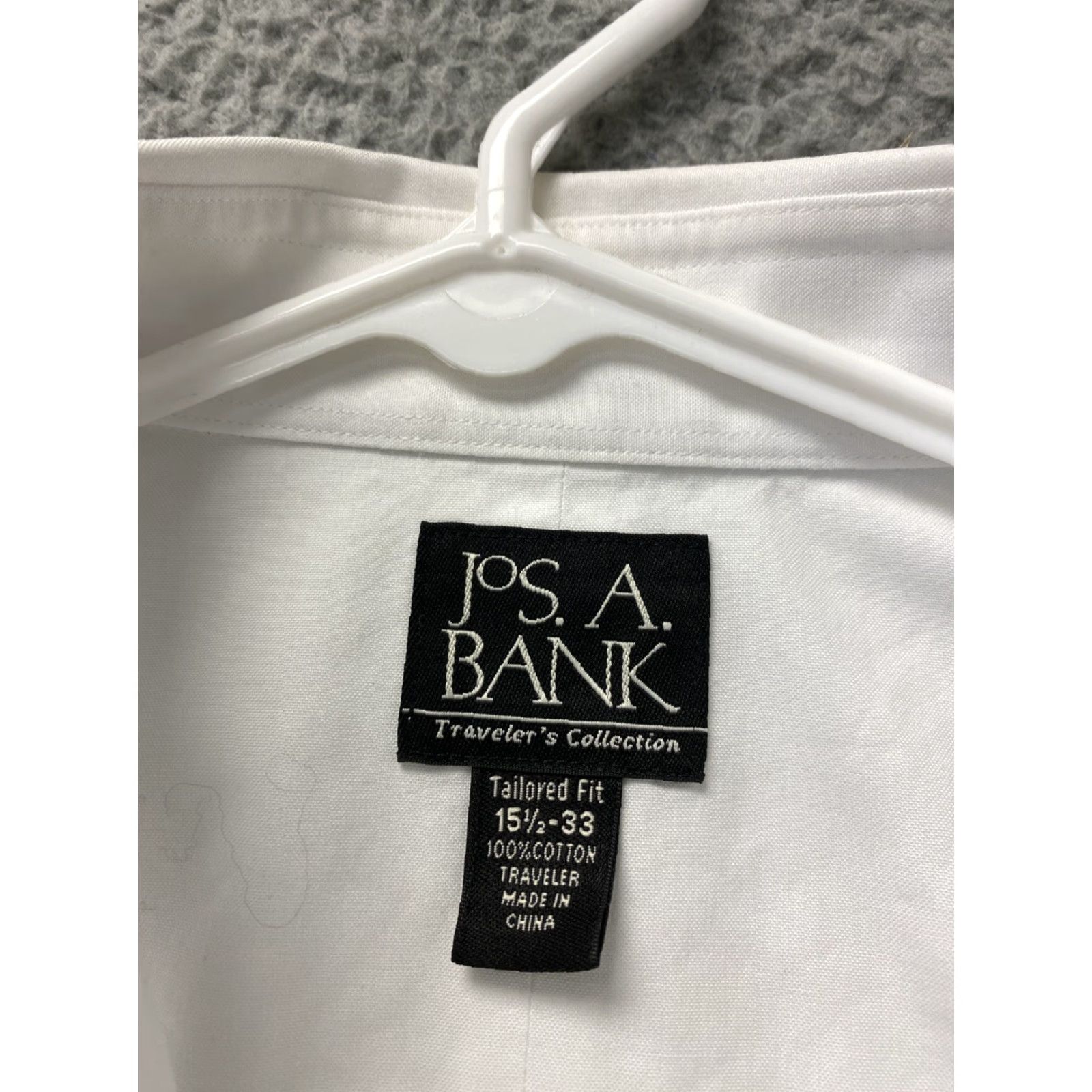 Jos. A. Bank VINTAGE Jos. A. Bank Reserve Dress Shirt Men 15.5 33 White Slim Fit French Cuff Formal Clothing Size 40R - 3 Thumbnail