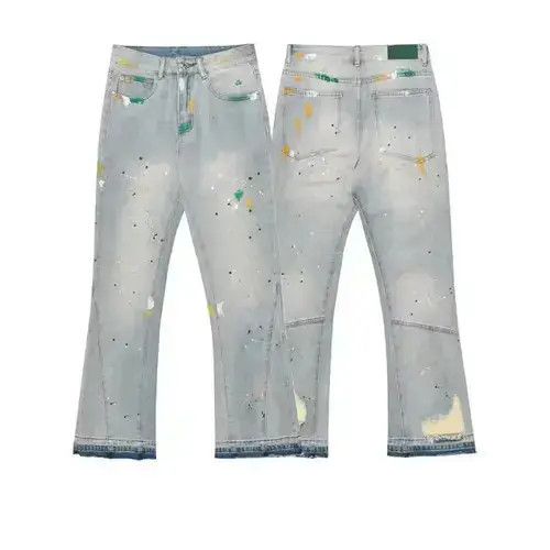 Jean paint fade flare skate jeans Size US 32 / EU 48 - 2 Thumbnail