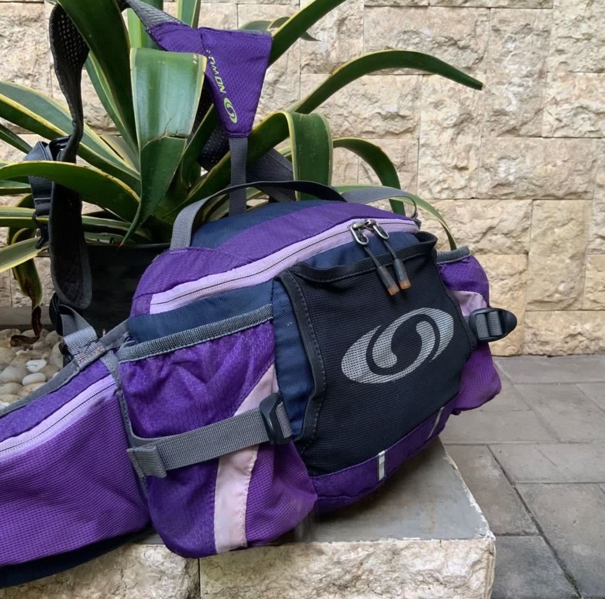 Japanese Brand SALOMON Lumbar Waist Pouchbag Hiking Outdoor Bagpack Ski Size ONE SIZE - 2 Thumbnail