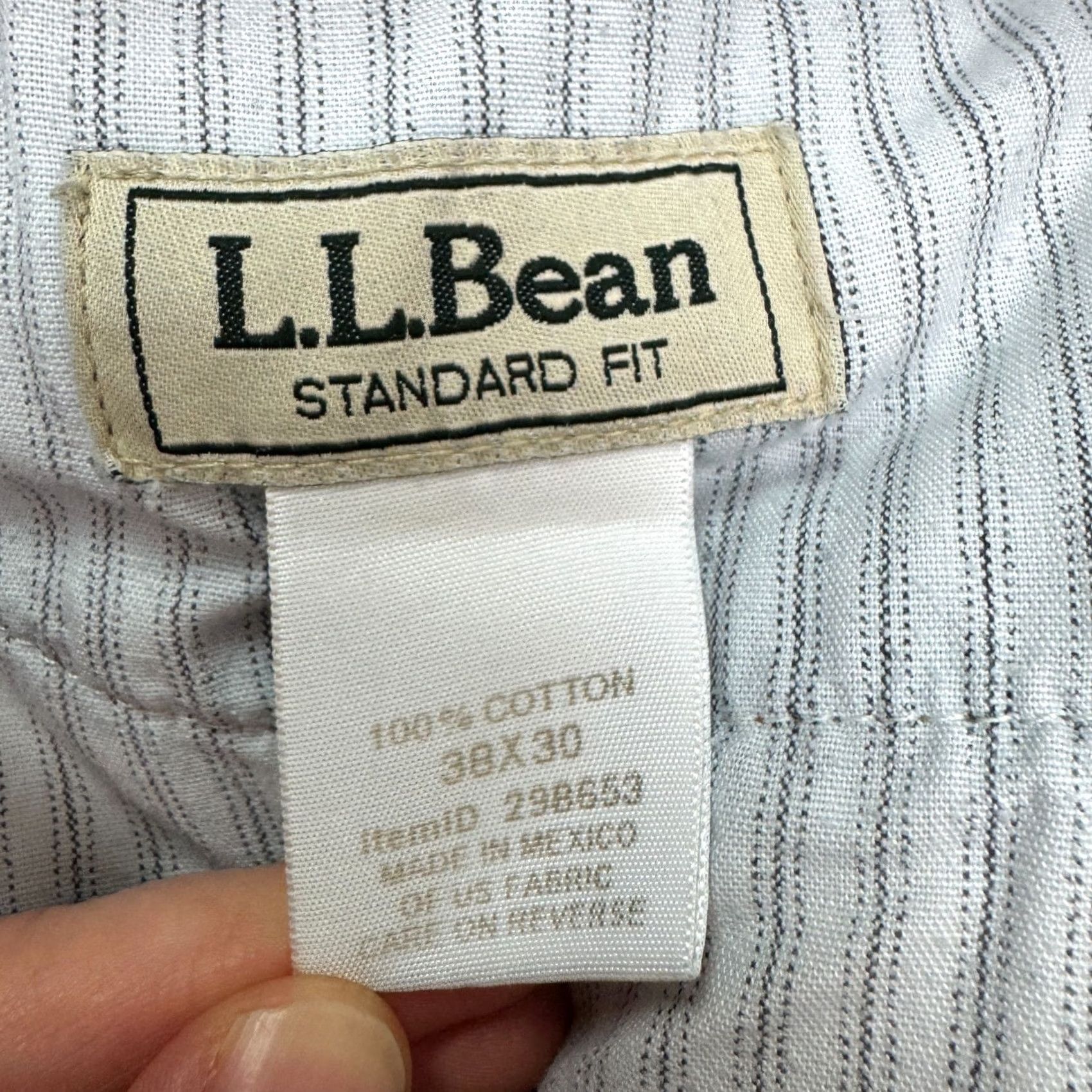 Vintage L.L. Bean Jeans Mens 38x30 Straight Denim Medium Blue Cotton Classic Fit 5-Pocket Button Zip Pan-Flair? Size US 38 / EU 54 - 7 Thumbnail