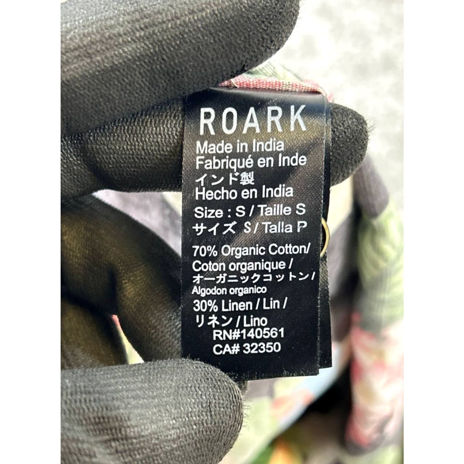 Roark Roark Shirt Mens Small Black Green Yellow Pink Floral Cotton Linen Button Up Size US S / EU 44-46 / 1 - 4 Thumbnail
