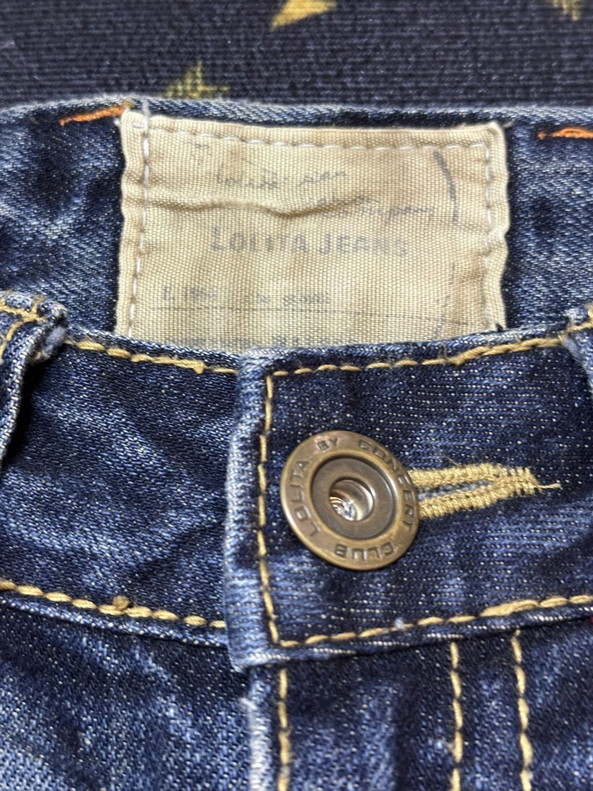 Tornado Mart Vintage Lolita Flare Whiskers Indie Embroidery Denim Size US 29 - 11 Thumbnail