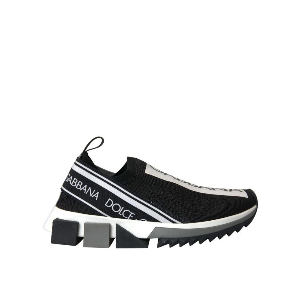 Dolce & Gabbana Dolce & Gabbana Black White Slip On Sorrento Sneakers Shoes Size US 8.5 / IT 38.5 - 1 Thumbnail