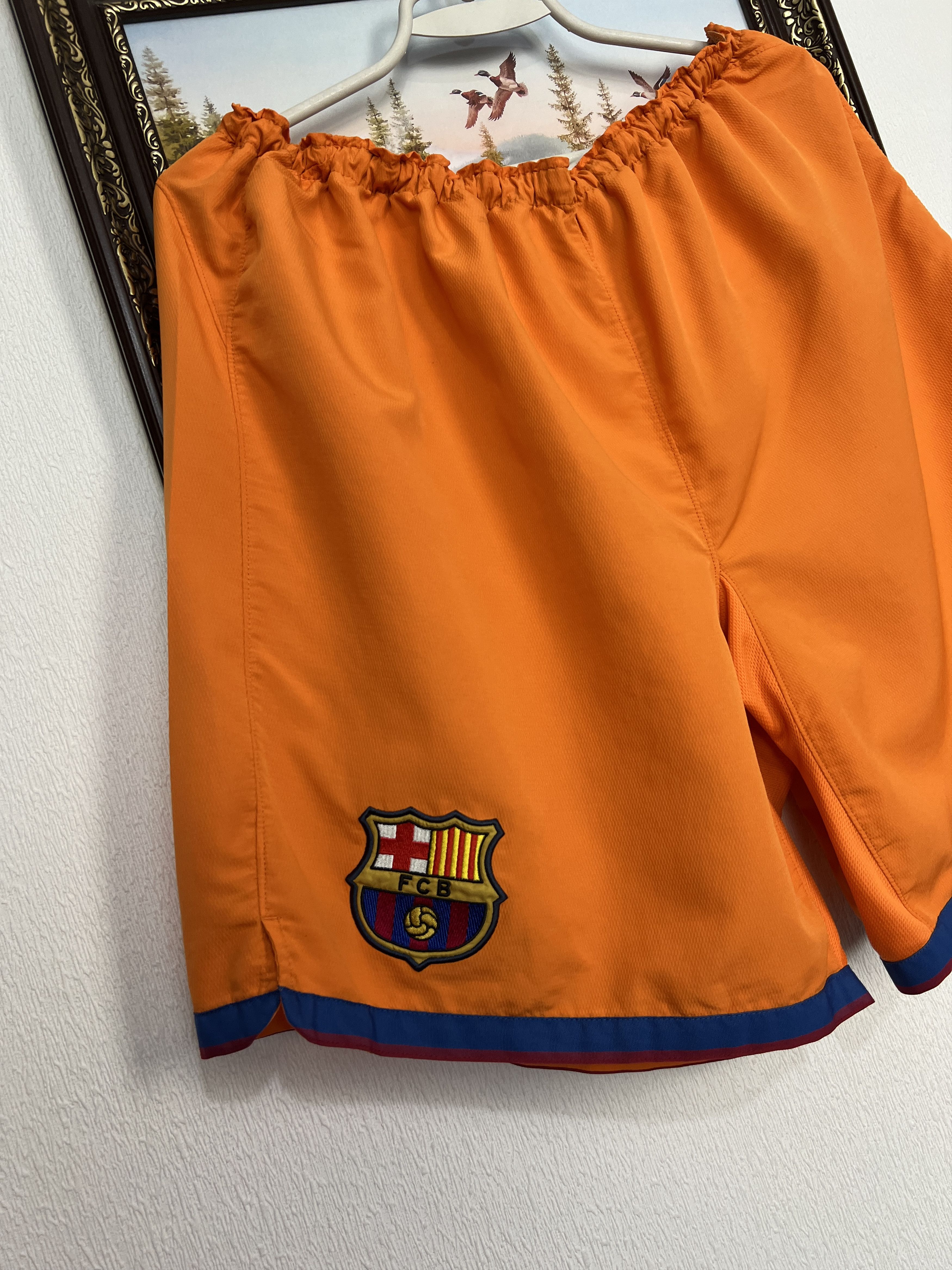 Nike Vintage Nike FC Barcelona Football Shorts Soccer Track Rare Size US 36 / EU 52 - 3 Thumbnail