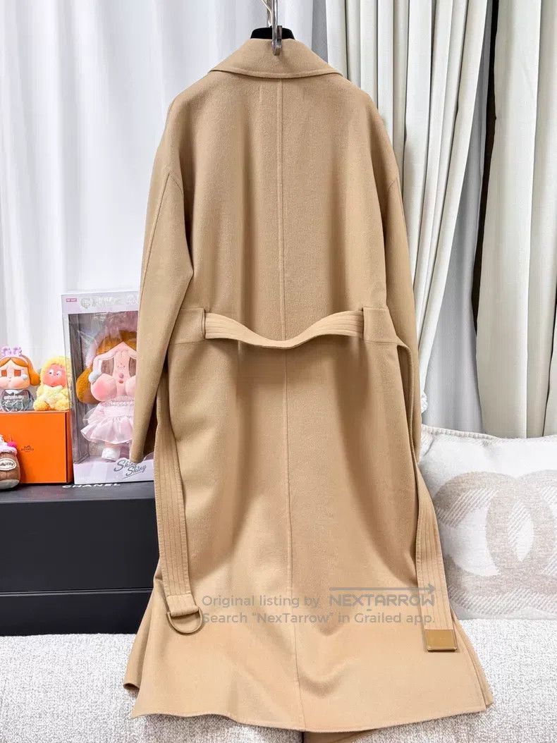 Loewe Loewe Long Sleeve Overcoat Brown with Belt Wool Size XXS / US 00 / IT 34 - 3 Thumbnail