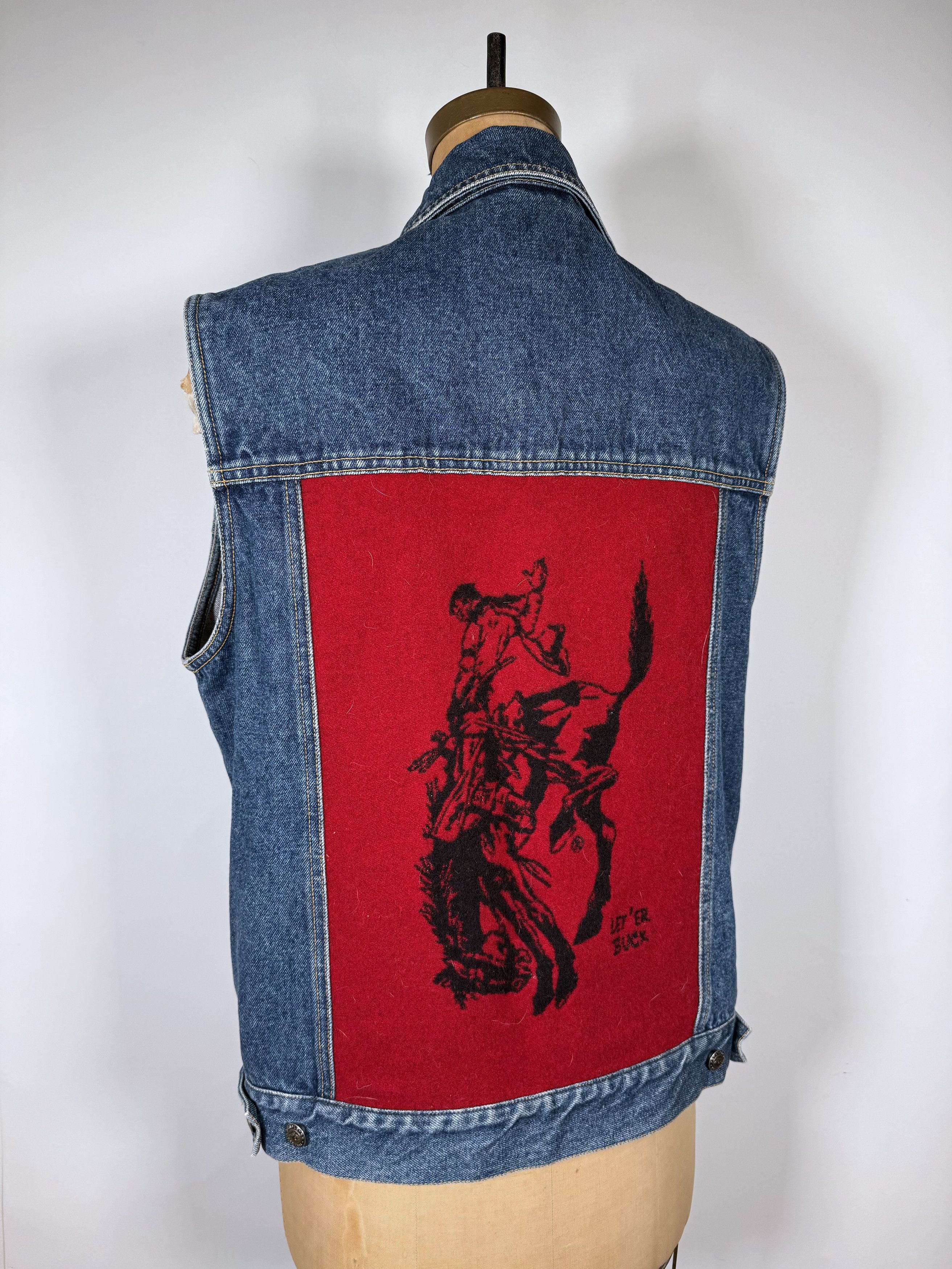 Pendleton Vintage Pendleton Denim Wool Sleeveless Jacket Size US M / EU 48-50 / 2 - 2 Thumbnail