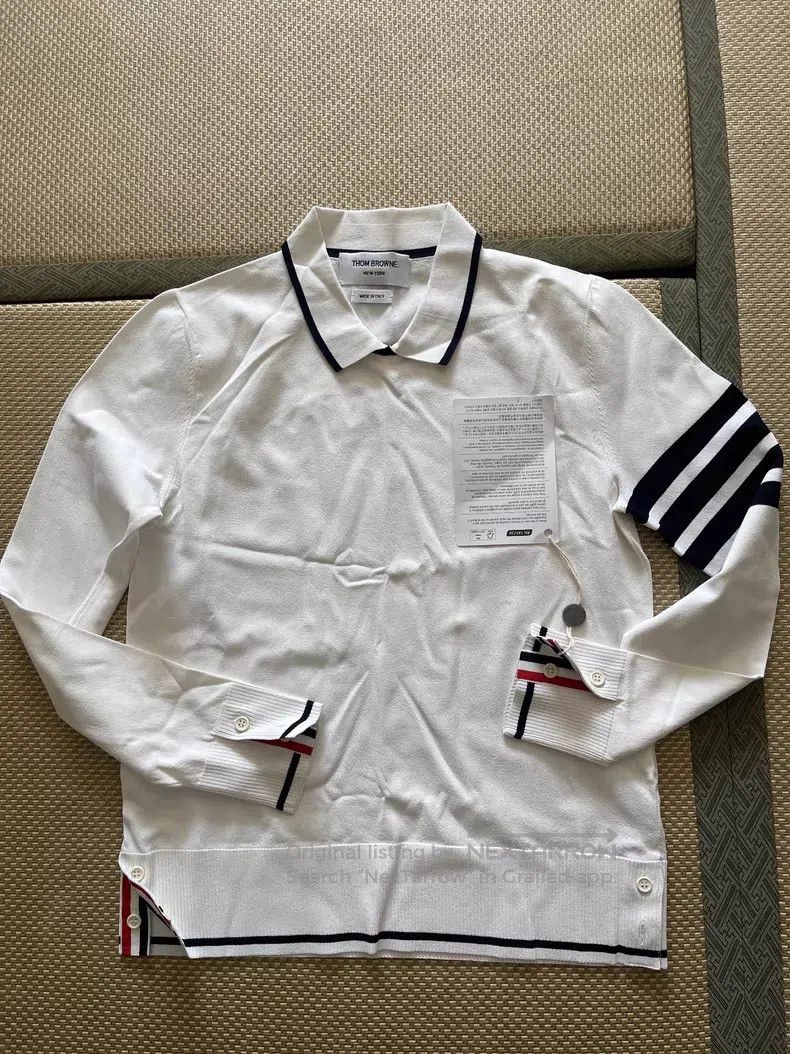 Thom Browne Thom Browne White Long Sleeve Size US XL / EU 56 / 4 - 9 Thumbnail