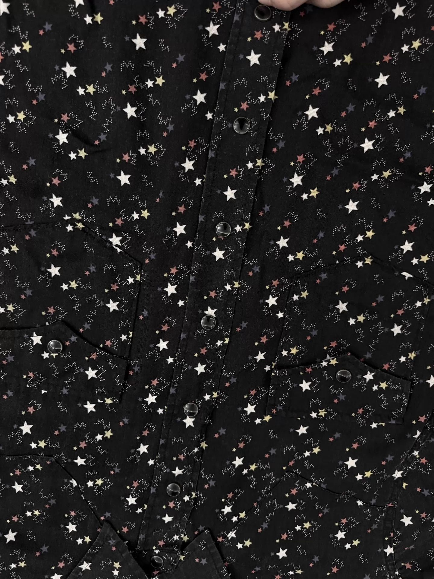 Saint Laurent Paris Saint Laurent SLP Star Print Black Shirt Size US S / EU 44-46 / 1 - 6 Thumbnail