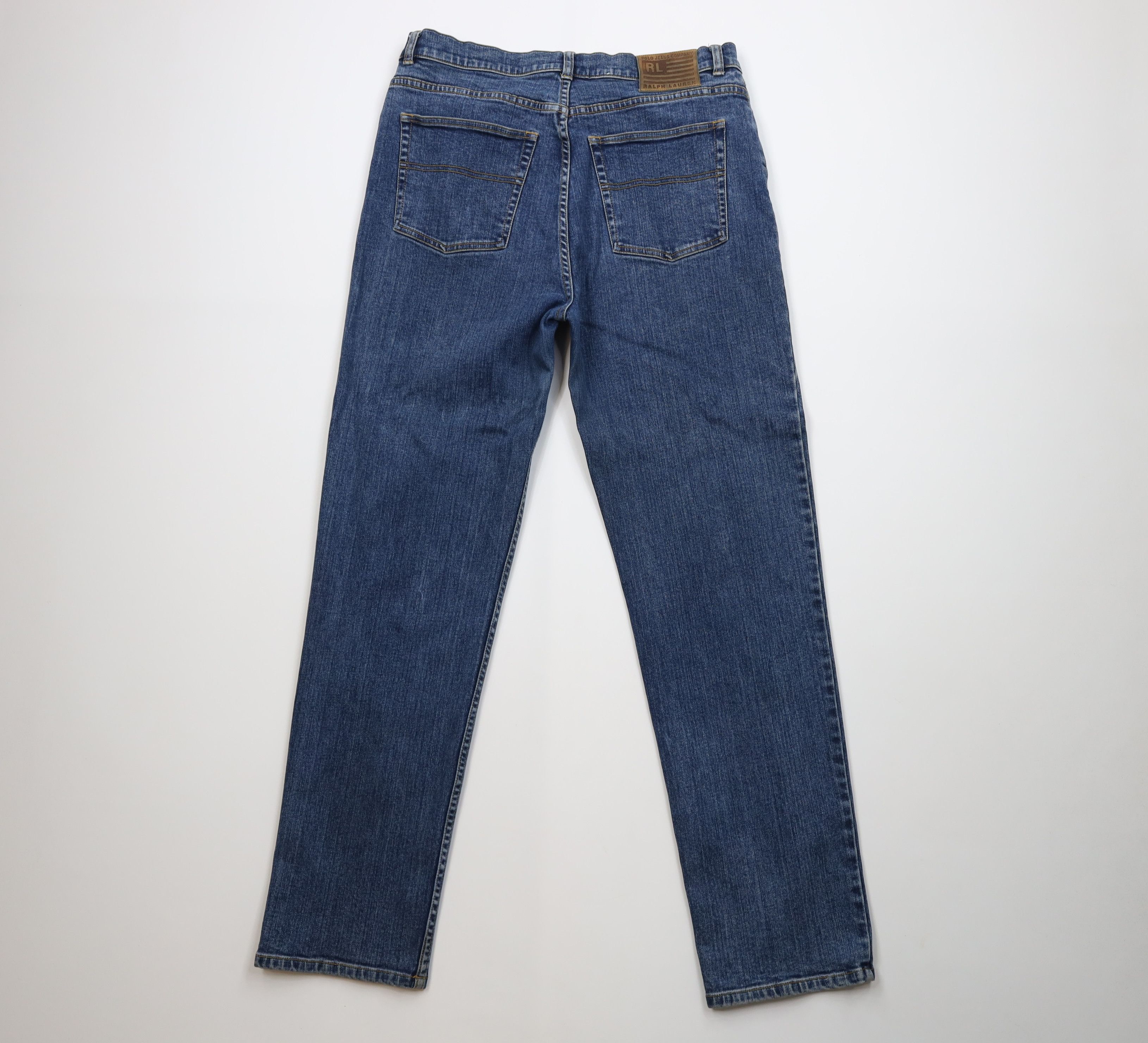 Polo Ralph Lauren Vintage 90s Ralph Lauren Spell Straight Leg Denim Jeans Blue Size 36" / US 14 / IT 50 - 9 Thumbnail