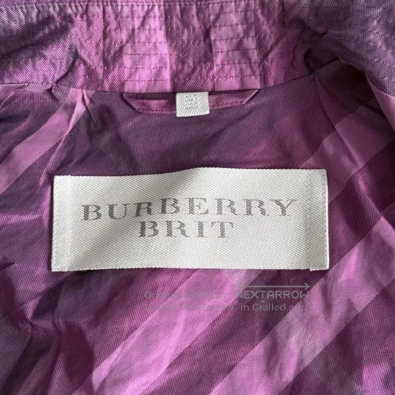 Burberry Burberry Women's Purple Cotton Trench Coat. Size XXS / US 00 / IT 34 - 3 Thumbnail