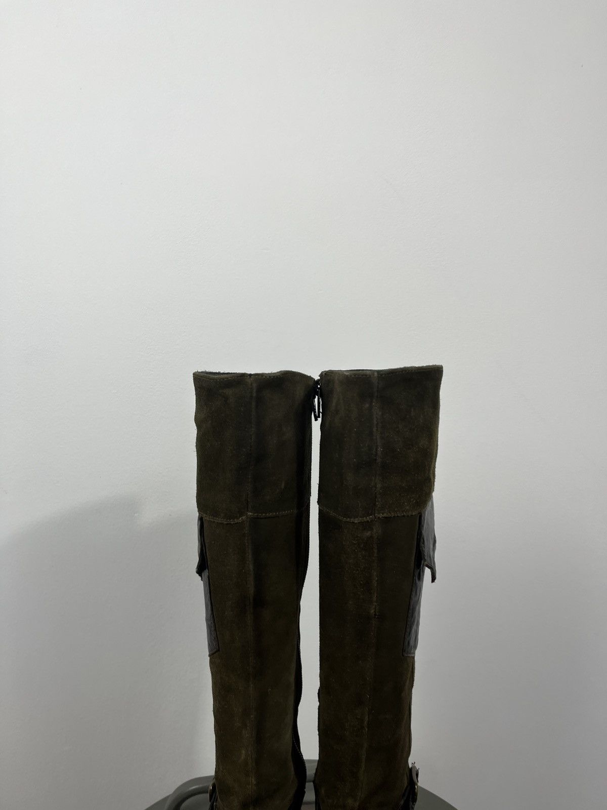 Other Janet Janet Suede Knee High Boots Pocket Detail Size 39.5 Size US 9 / IT 39 - 11 Thumbnail