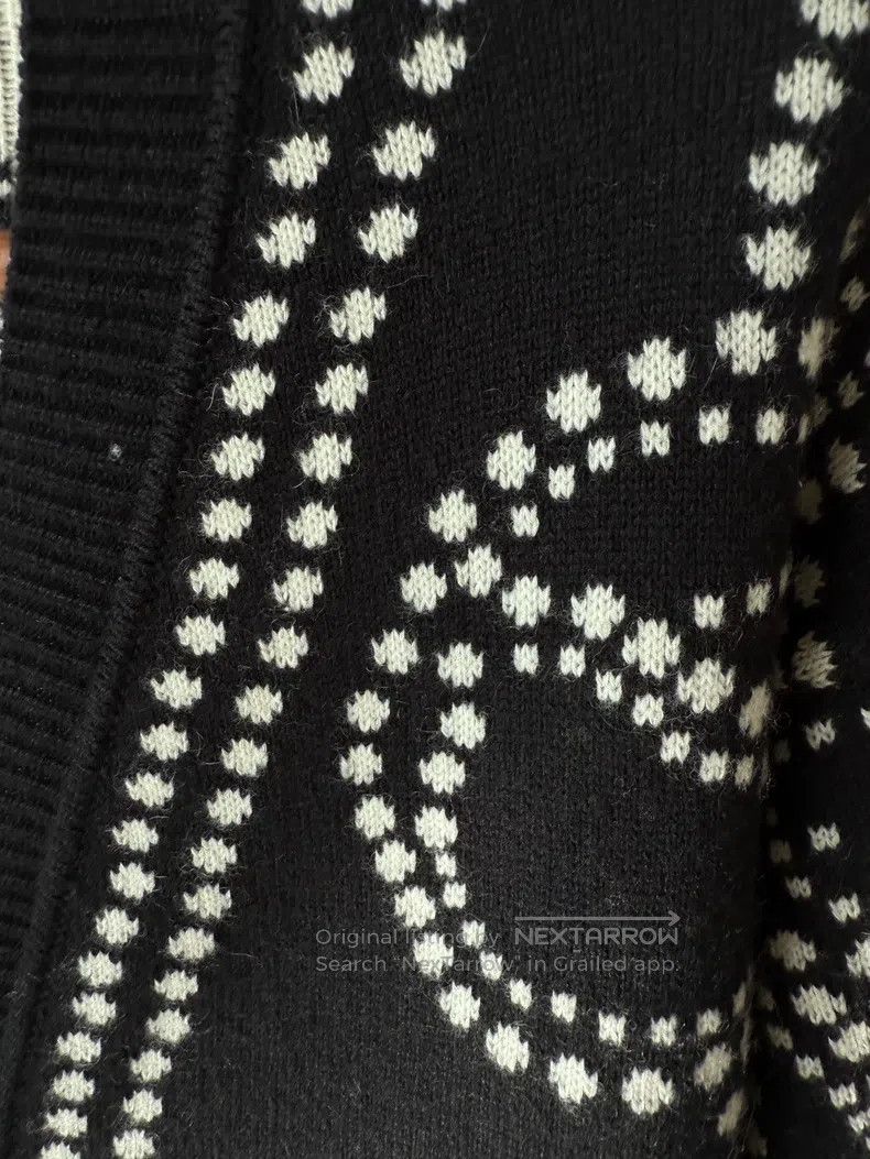 Hermes Hermes Gorgeous Bridle Black Long-Sleeve Women's Cardigan, Size XXS / US 00 / IT 34 - 2 Thumbnail