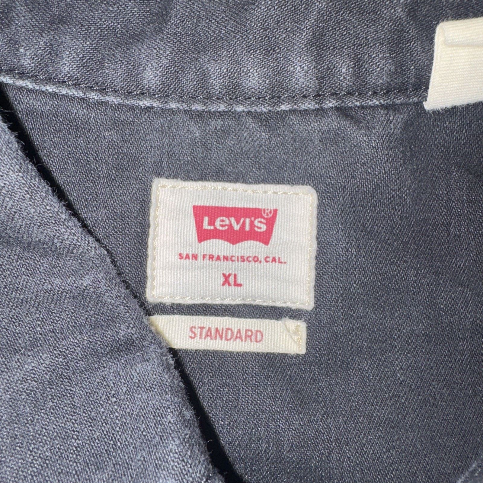 Levi's × Vintage Levi’s Standard Fit Pearl Snap Canvas Weatern Shirt Black XL Size US XL / EU 56 / 4 - 7 Thumbnail