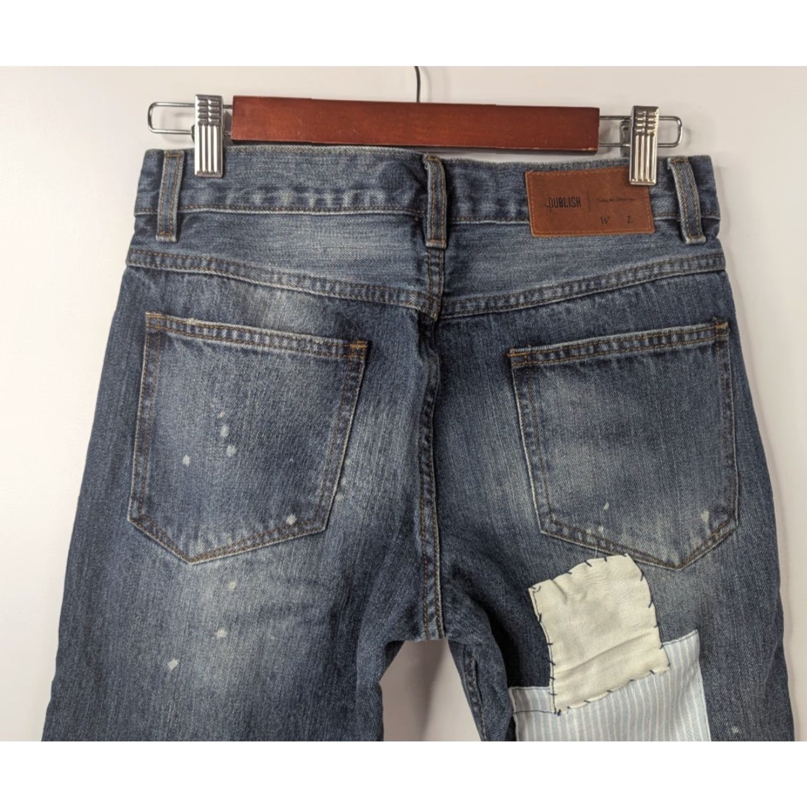 J Brand Publish Brand Jeans Men Snyder Denim Paint Distressed Patchwork Size 28 Blue 31in Inseam (NWT) Regular Straightbox Size US 28 / EU 44 - 6 Thumbnail