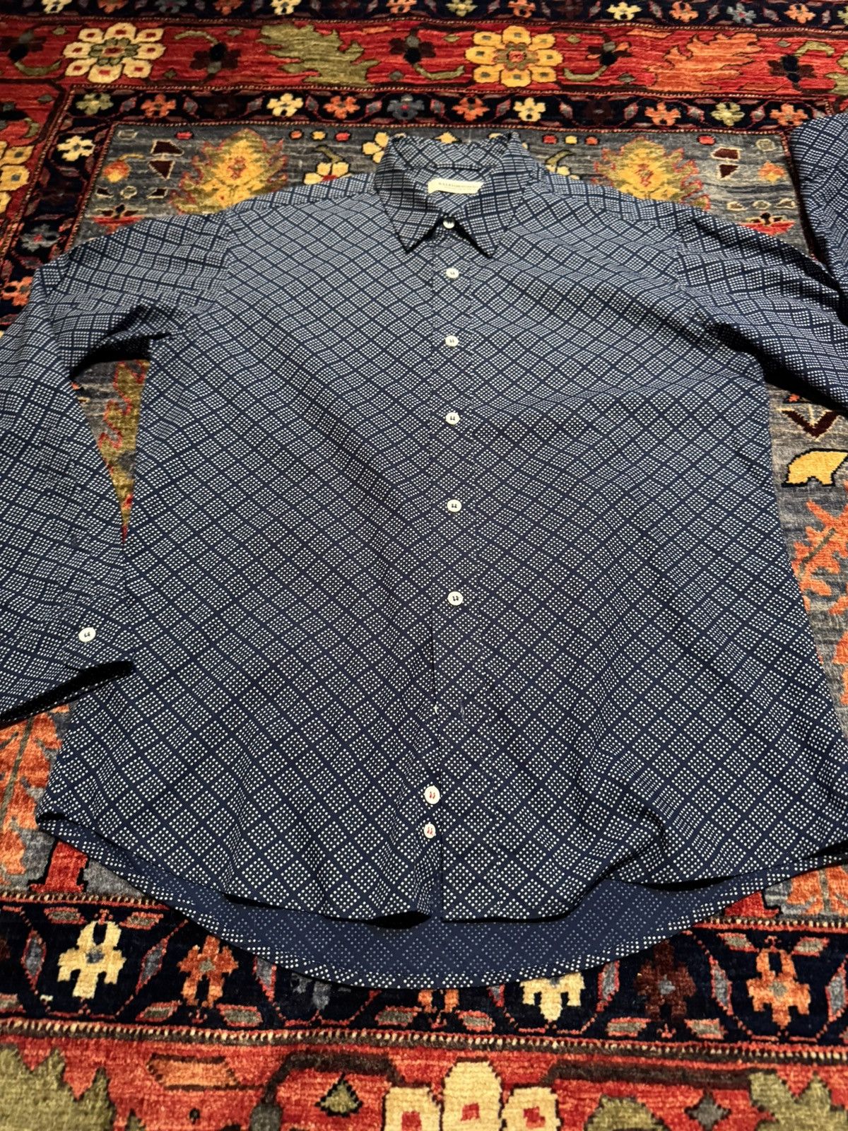 Raleigh Denim Raleigh Denim Diamonds of Dots Button Up (L) Size US L / EU 52-54 / 3 - 1 Thumbnail