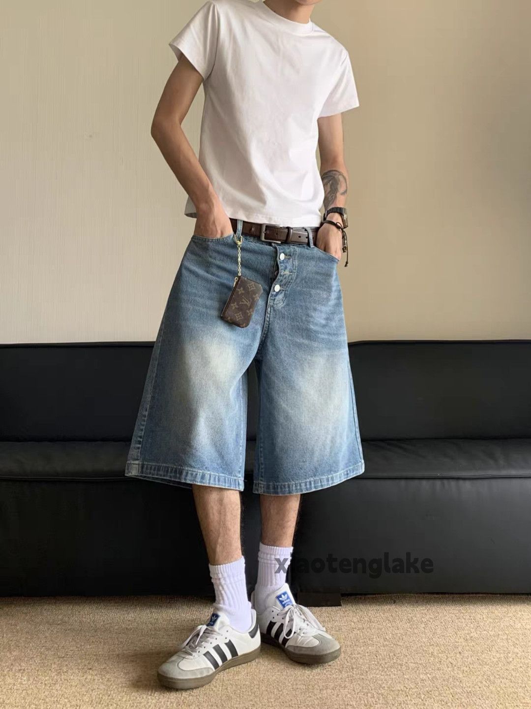 Designer Unisex outdoor utility loose baggy hiphop cargo shorts Size US 28 / EU 44 - 1 Thumbnail