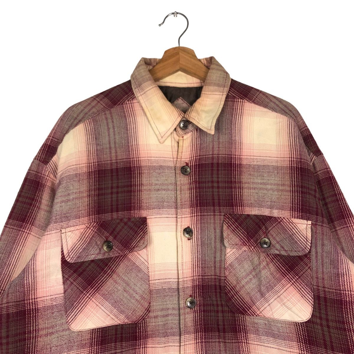 Flannel 🔥Vintage Wool Jacket Sea Hop Issey Miyake Tartan Design Size US L / EU 52-54 / 3 - 3 Thumbnail