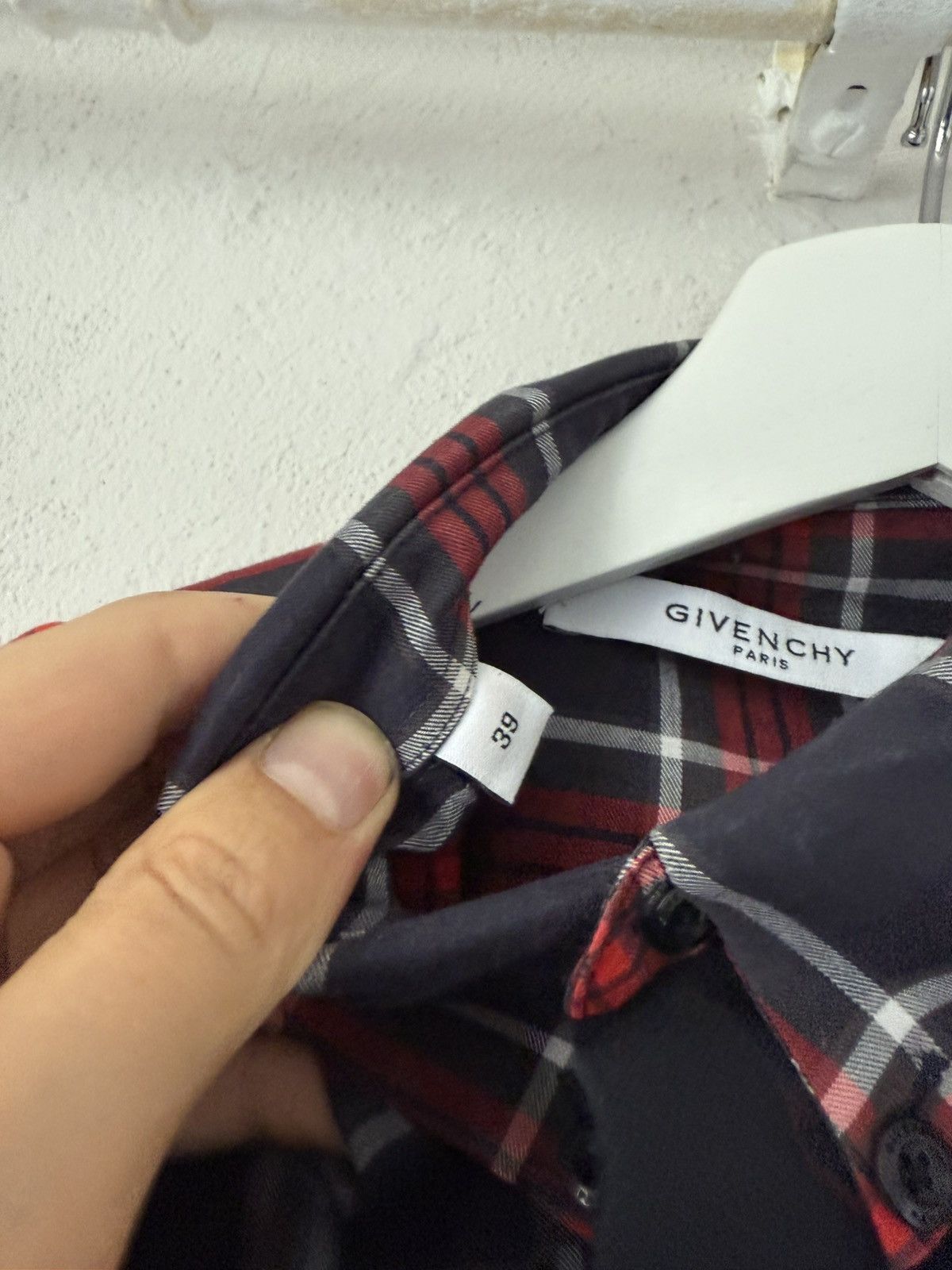 Givenchy Tartan Shirt with Paneled Contrast Inserts Size US M / EU 48-50 / 2 - 7 Thumbnail
