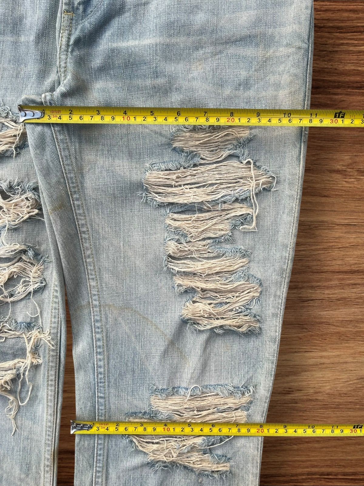Levi's × Levi's Vintage Clothing Vintage Y2K Levi’s 511 Blue Washed Distressed Slim Fit Jeans Size US 32 / EU 48 - 23 Thumbnail