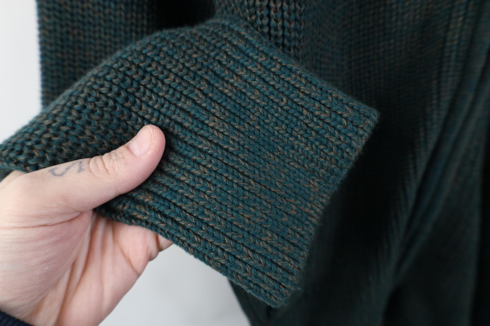 L.L. Bean Vintage 90s Y2K LL Bean Heavy Cotton Ribbed Knit Zip Sweater Size US M / EU 48-50 / 2 - 7 Thumbnail