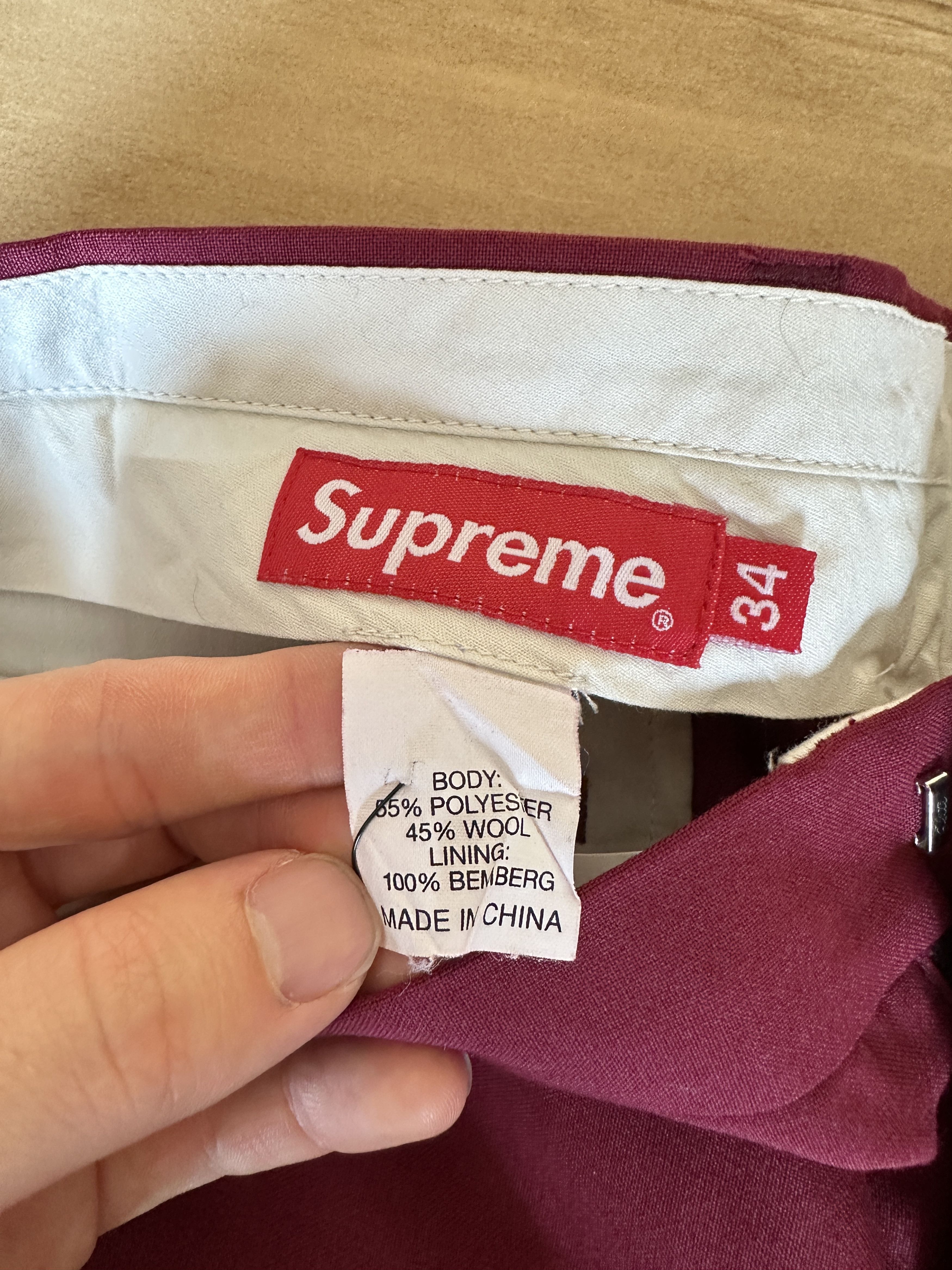 Supreme Supreme Pleated Wool Trousers Size US 34 / EU 50 - 4 Thumbnail