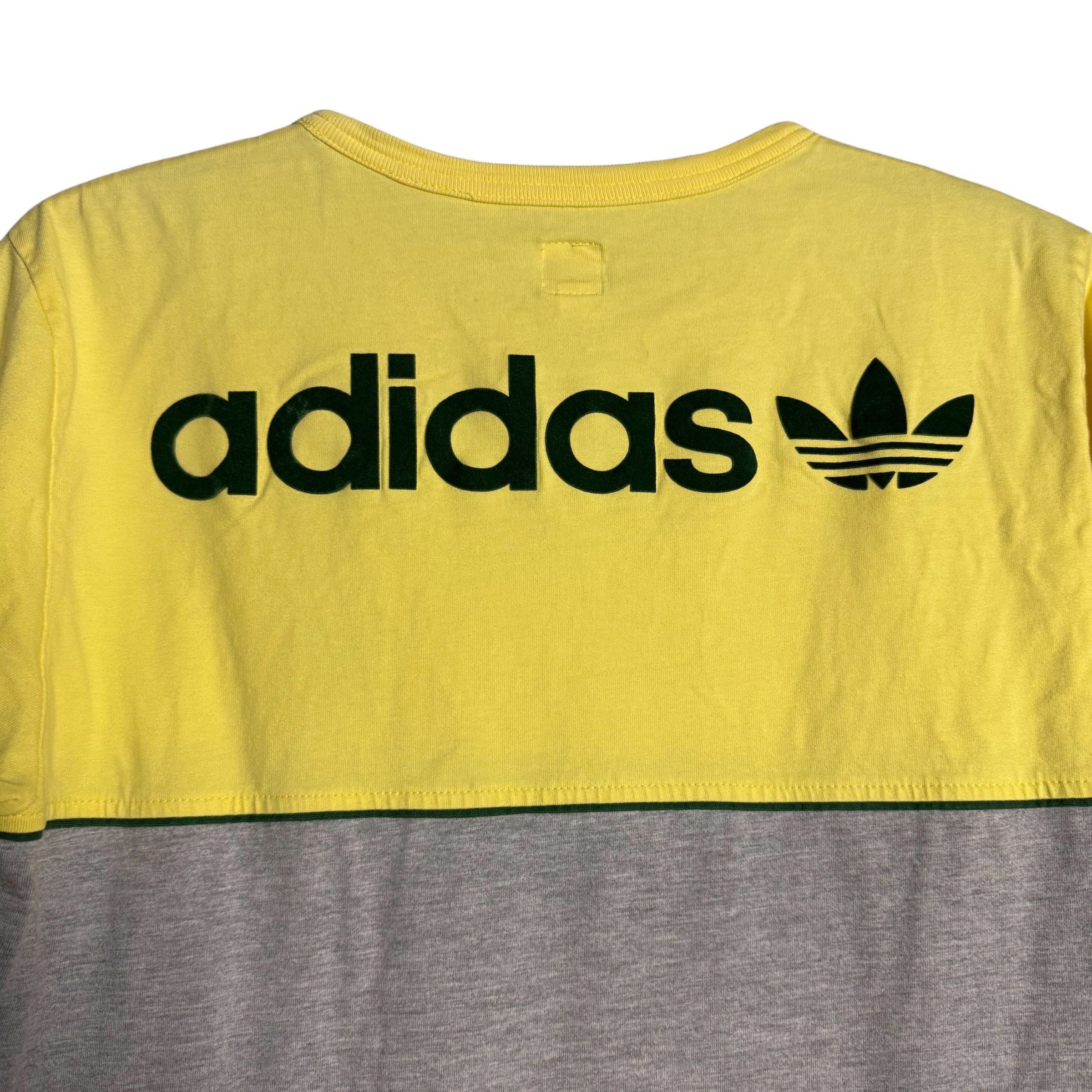 Adidas 🔥RARE🔥Vintage Adidas Trefoil Spellout 2Tone T-shirt Size US M / EU 48-50 / 2 - 2 Thumbnail