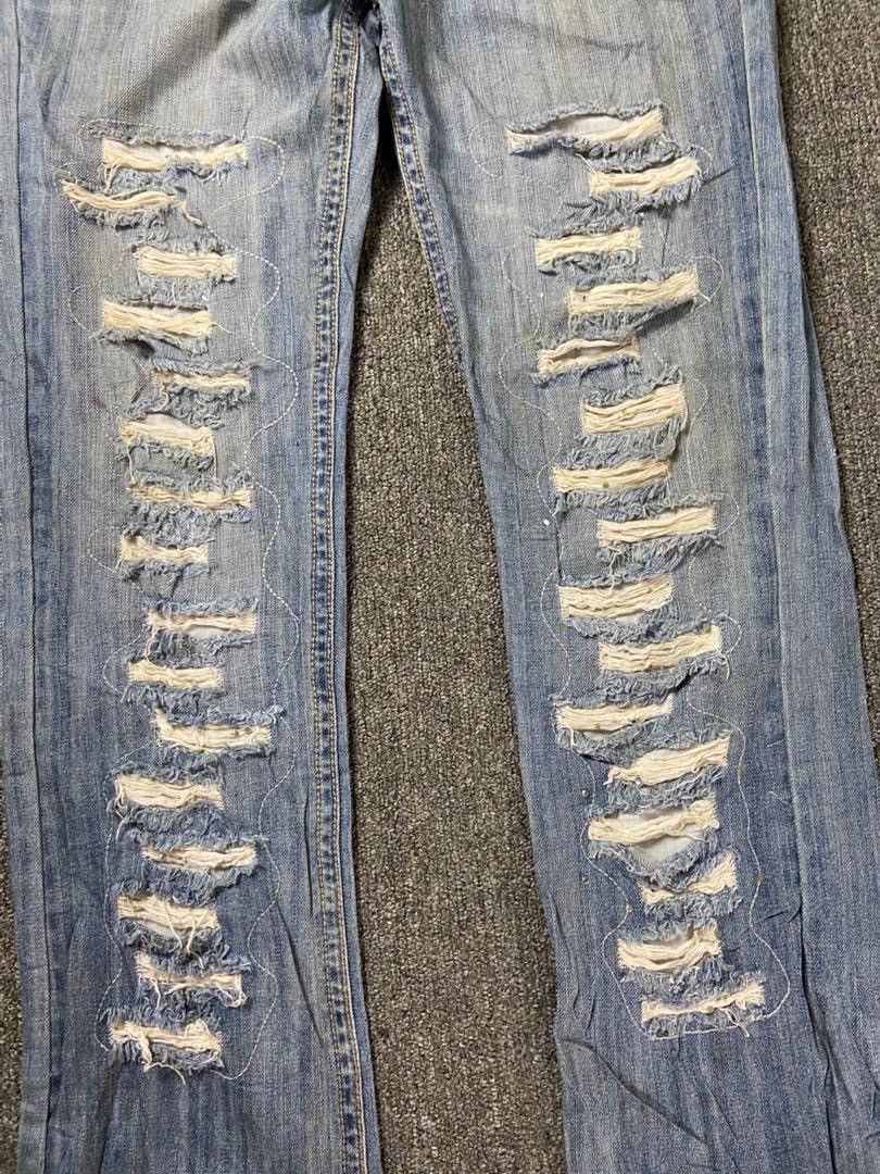 Japanese Brand JOYX Collection Distressed Ripped Jeans (204) Size US 33 - 8 Thumbnail