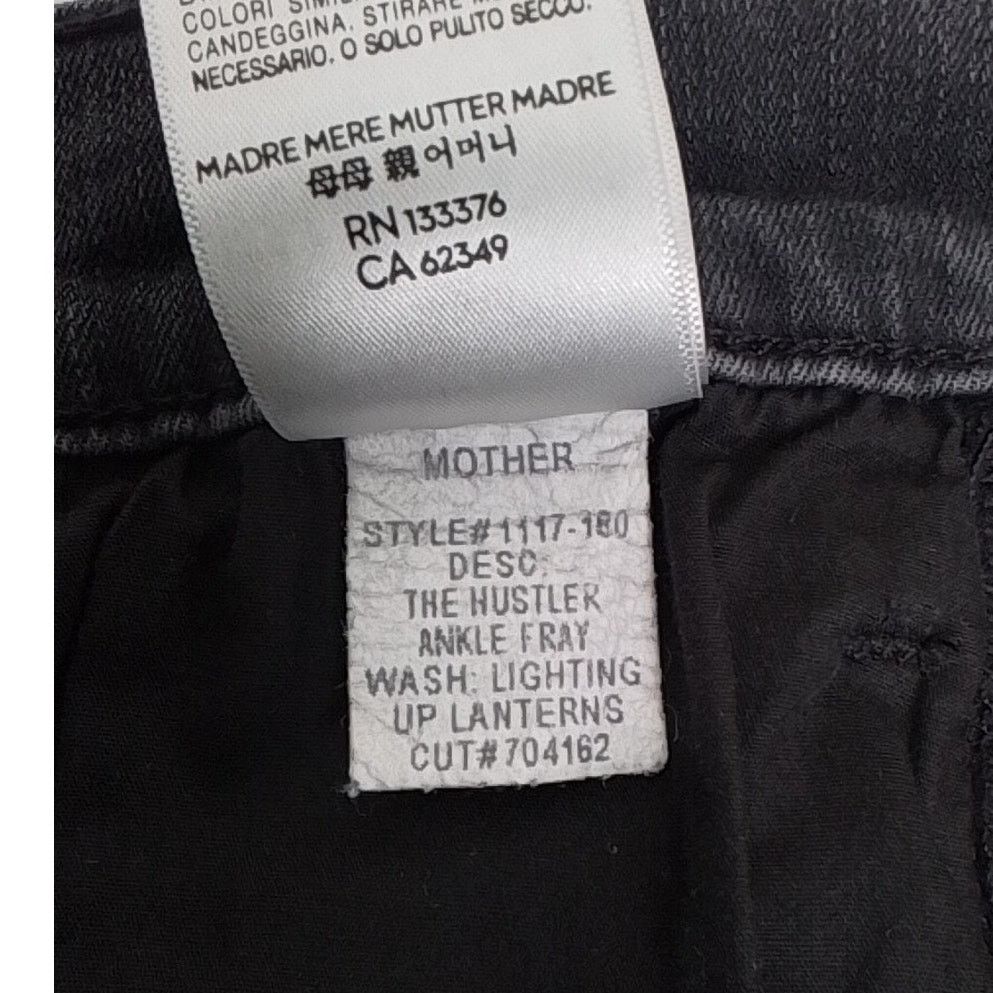 MOTHER Mother Denim Jeans Women's 25 Black The Hutsler Ankle Fray Size 25" / US 0 / IT 36 - 10 Thumbnail